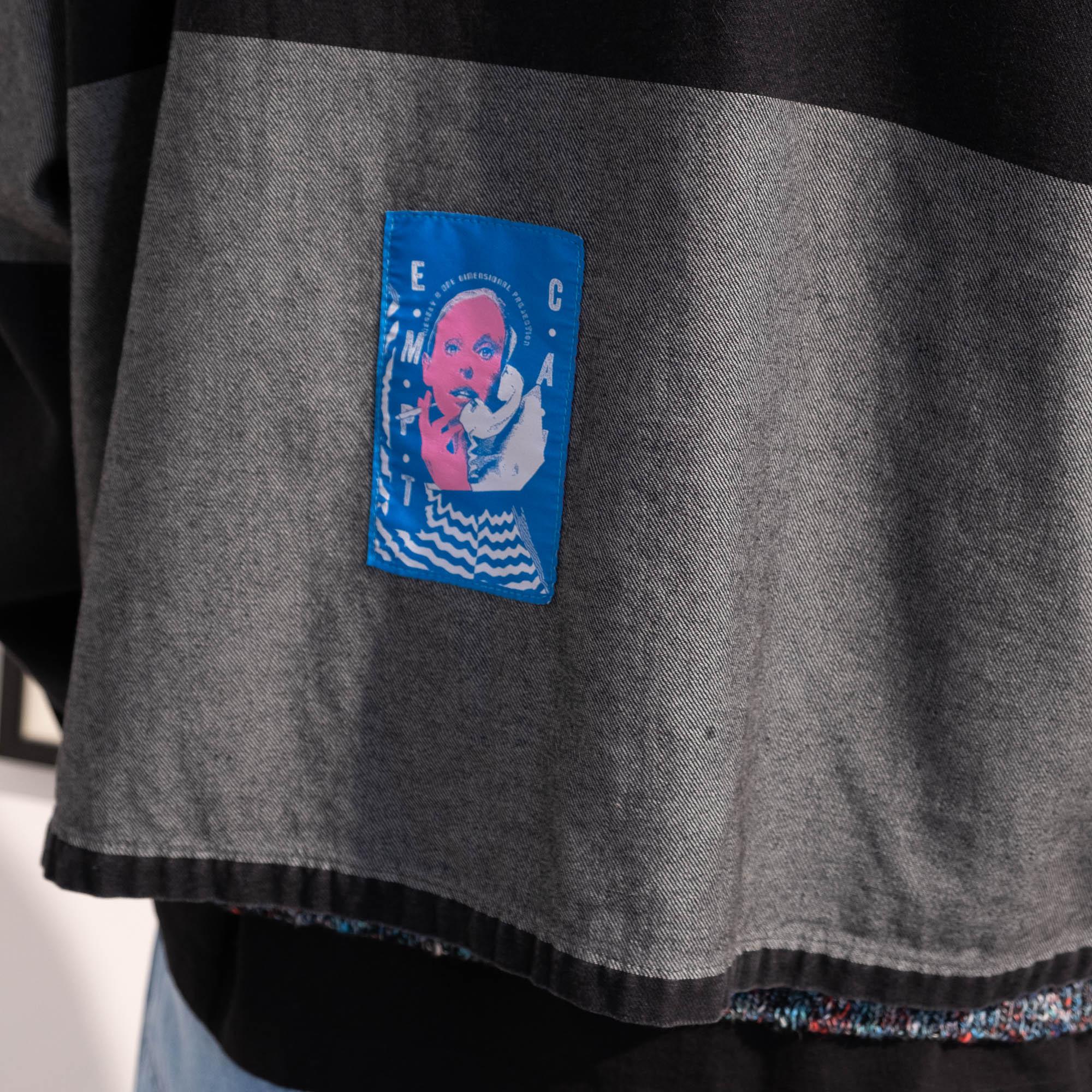 Cav Empt Overdye Stripe Short Shirt Jacket - Grey