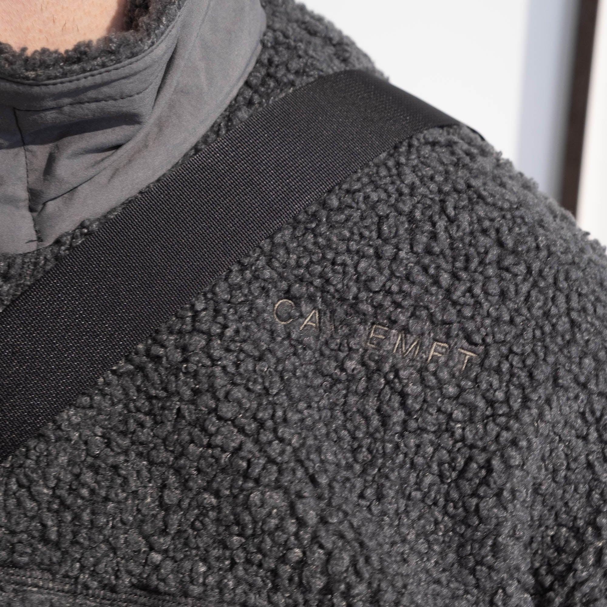 Cav Empt Stand Collar Boa Zip Up - Grey