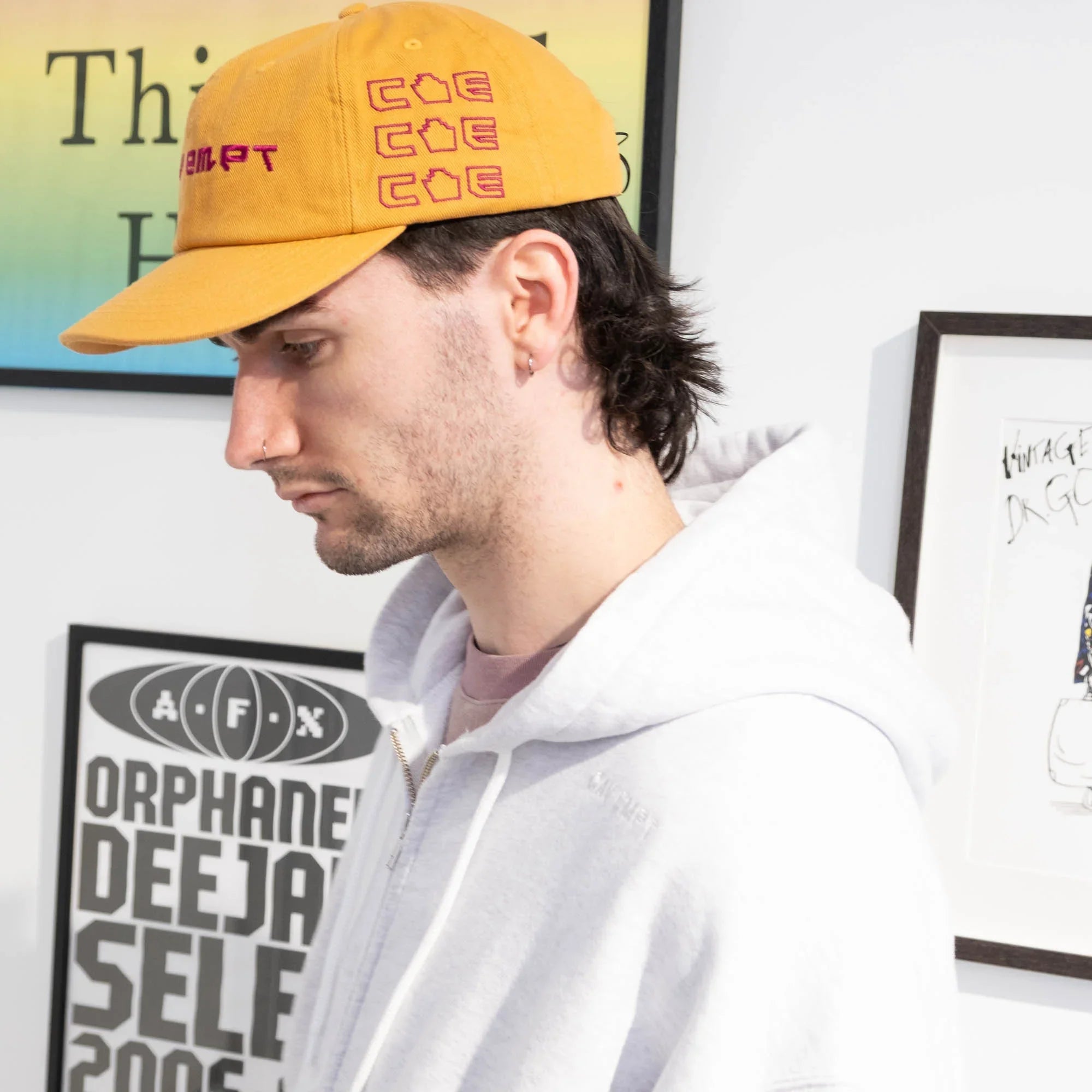 Cav Empt Soild Loose Zip Hoody - Grey