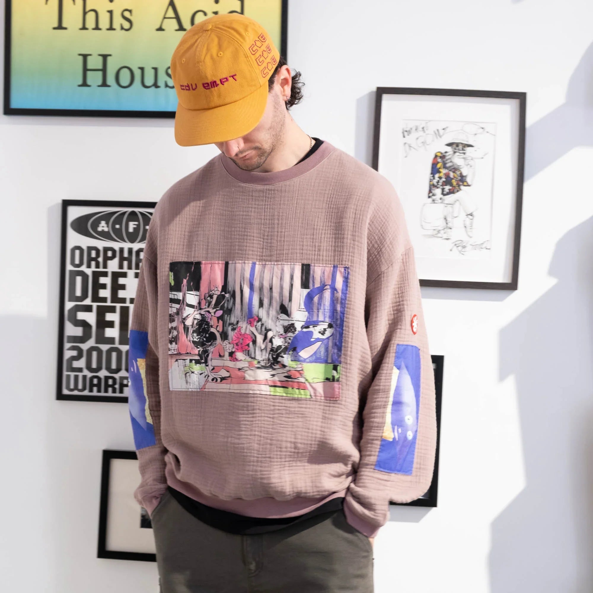 Cav Empt CRV Gauze Crew Neck Sweater - Purple