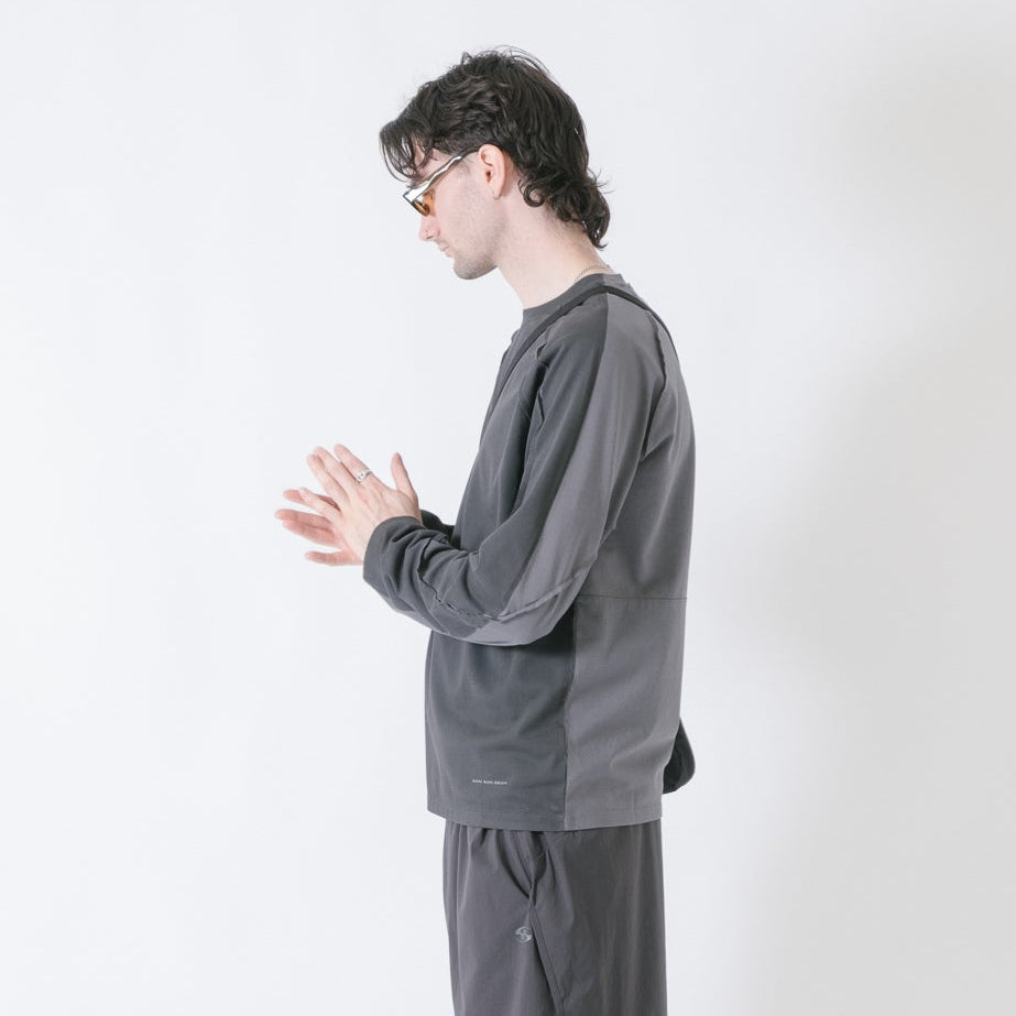 San San Gear Contrast Long Sleeve - Charcoal