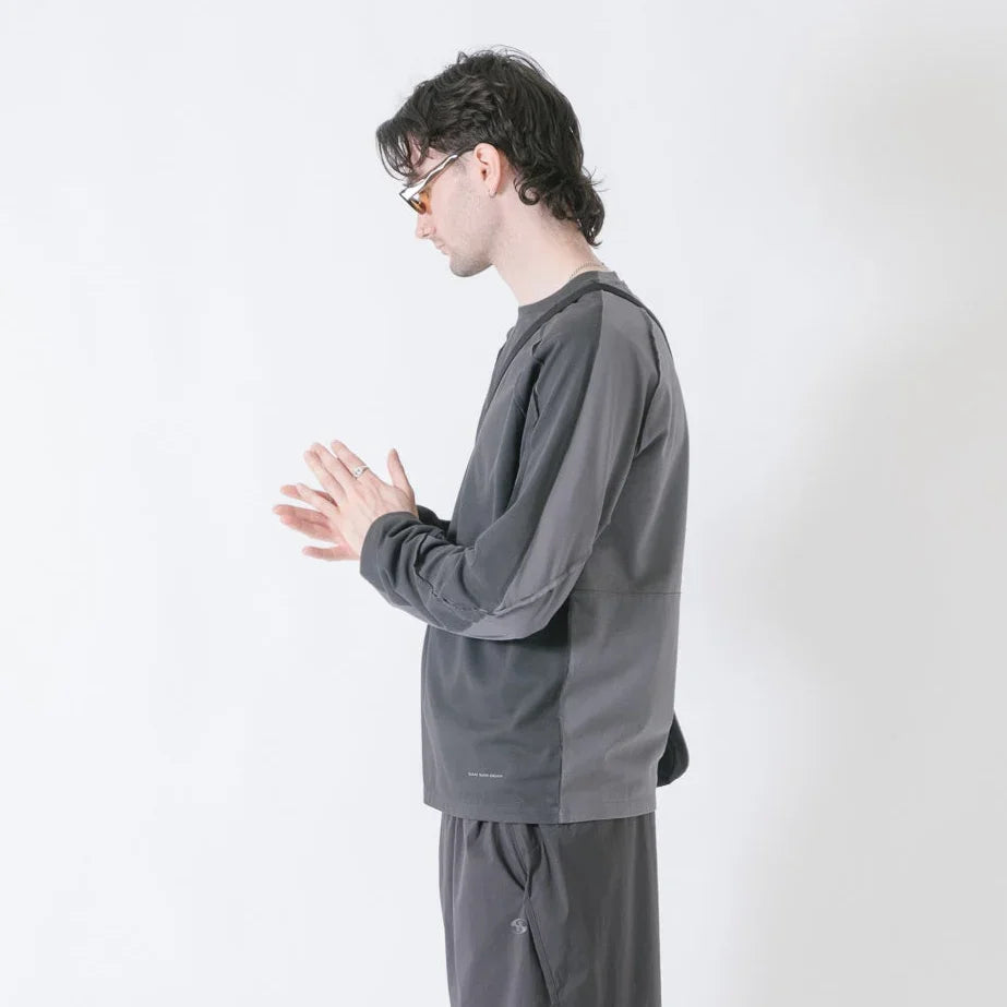 San San Gear Contrast Long Sleeve - Charcoal
