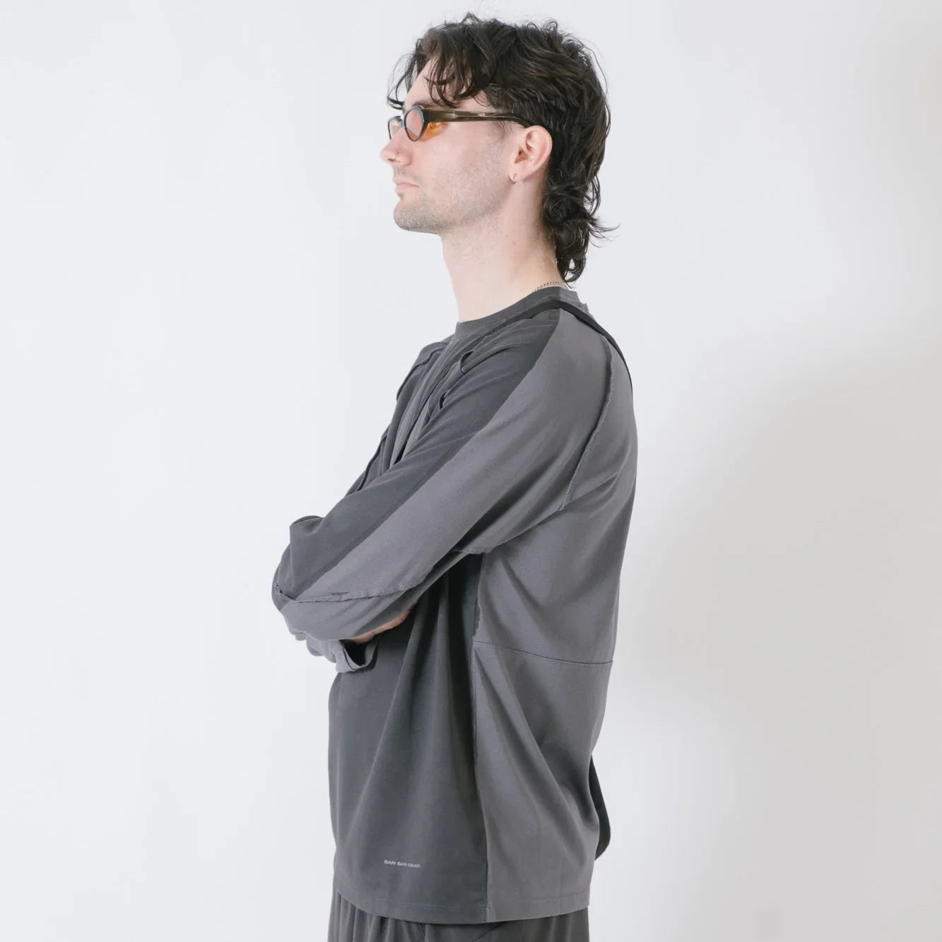San San Gear Contrast Long Sleeve - Charcoal