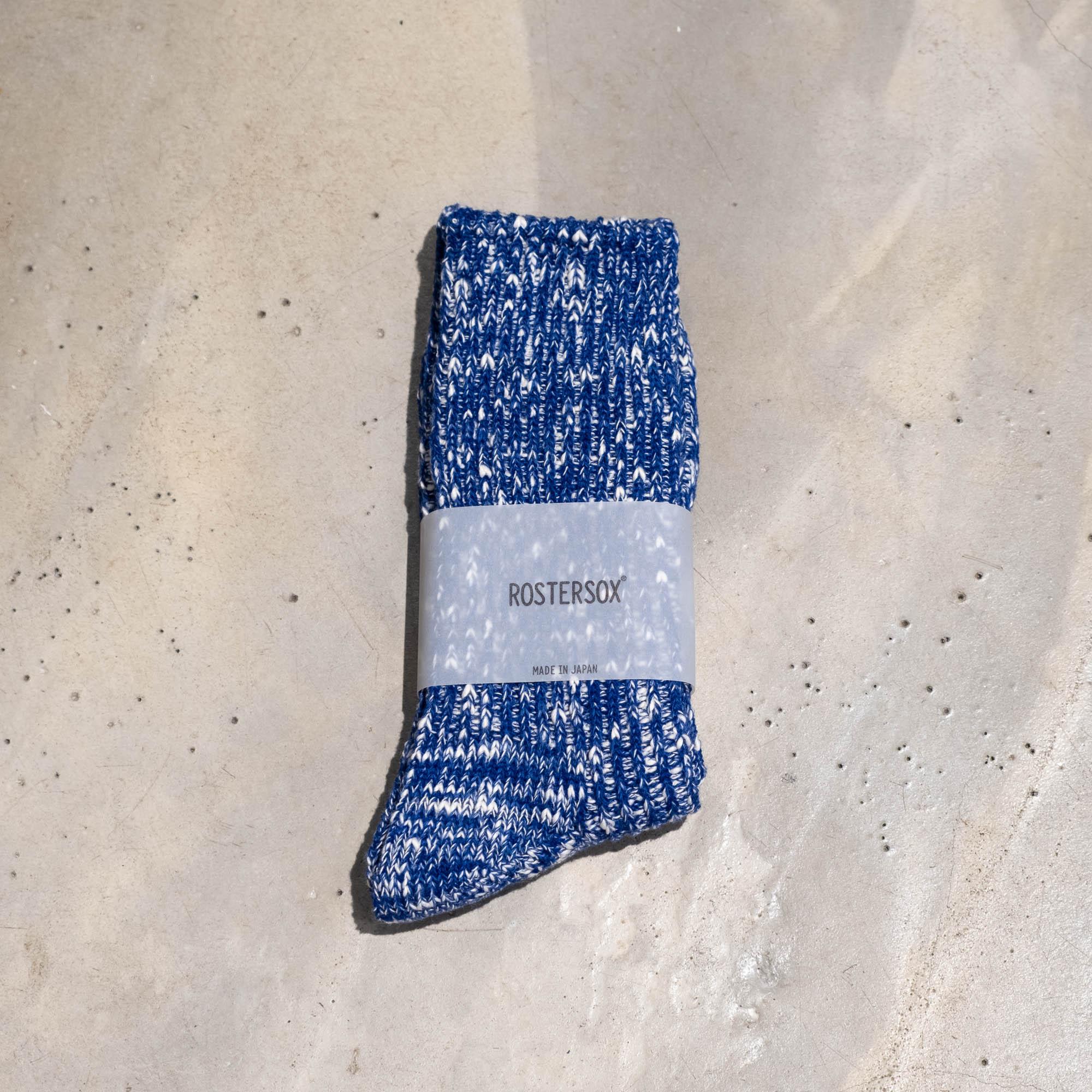 Rostersox Big Slub 60 Rib Socks - Blue