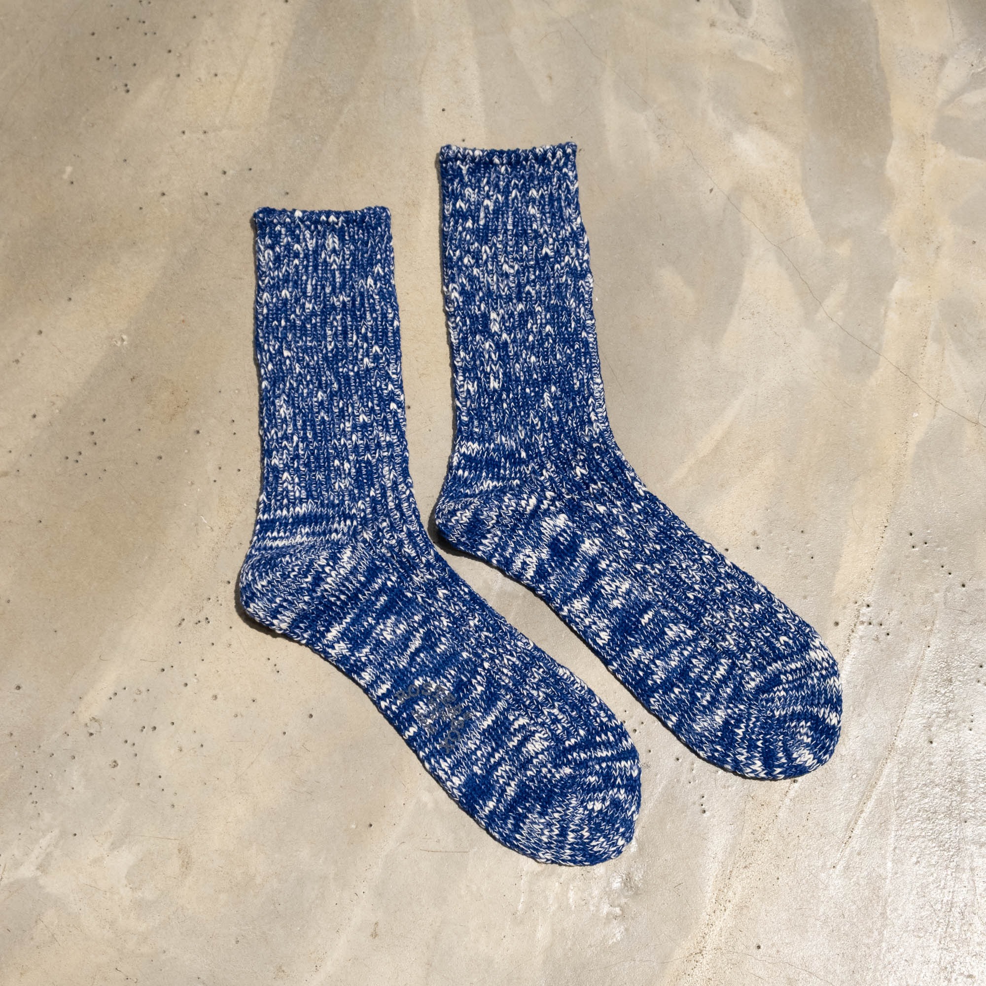 Rostersox Big Slub 60 Rib Socks - Blue