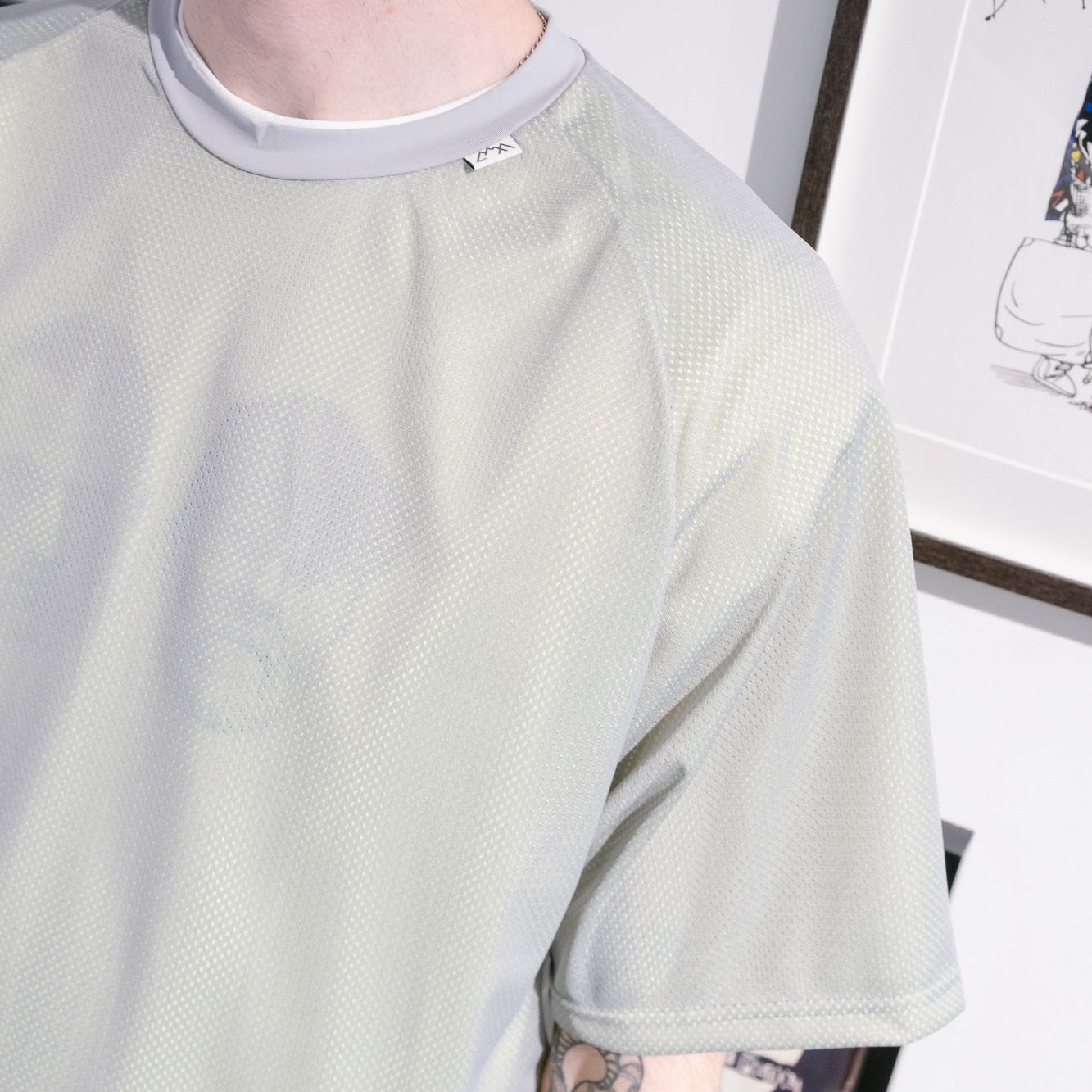 CMF Comfy Outdoor Garment W Face Quick Dry Mesh Tee - Grey/Yellow
