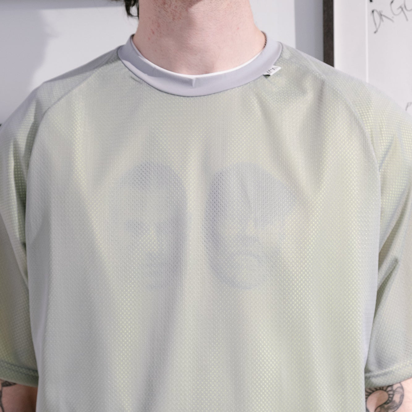 CMF Comfy Outdoor Garment W Face Quick Dry Mesh Tee - Grey/Yellow