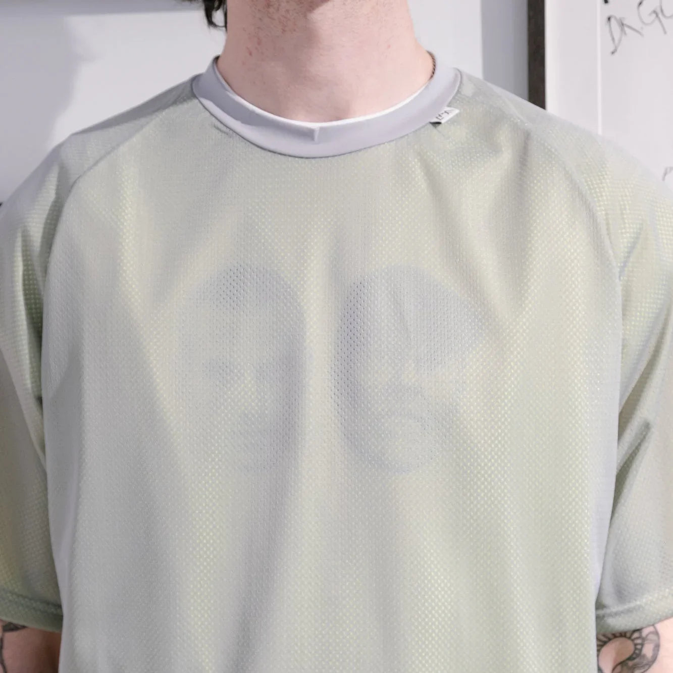 CMF Comfy Outdoor Garment W Face Quick Dry Mesh Tee - Grey/Yellow