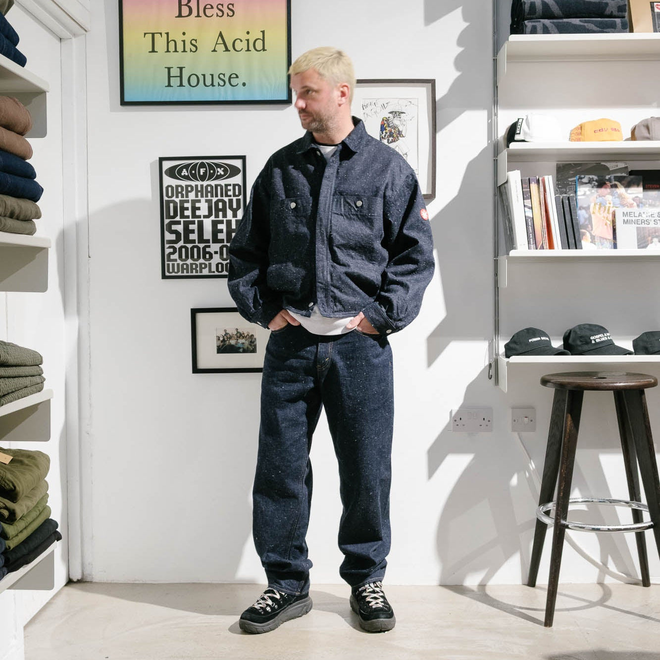 Cav Empt Nep Denim Trucker Jacket - Indigo