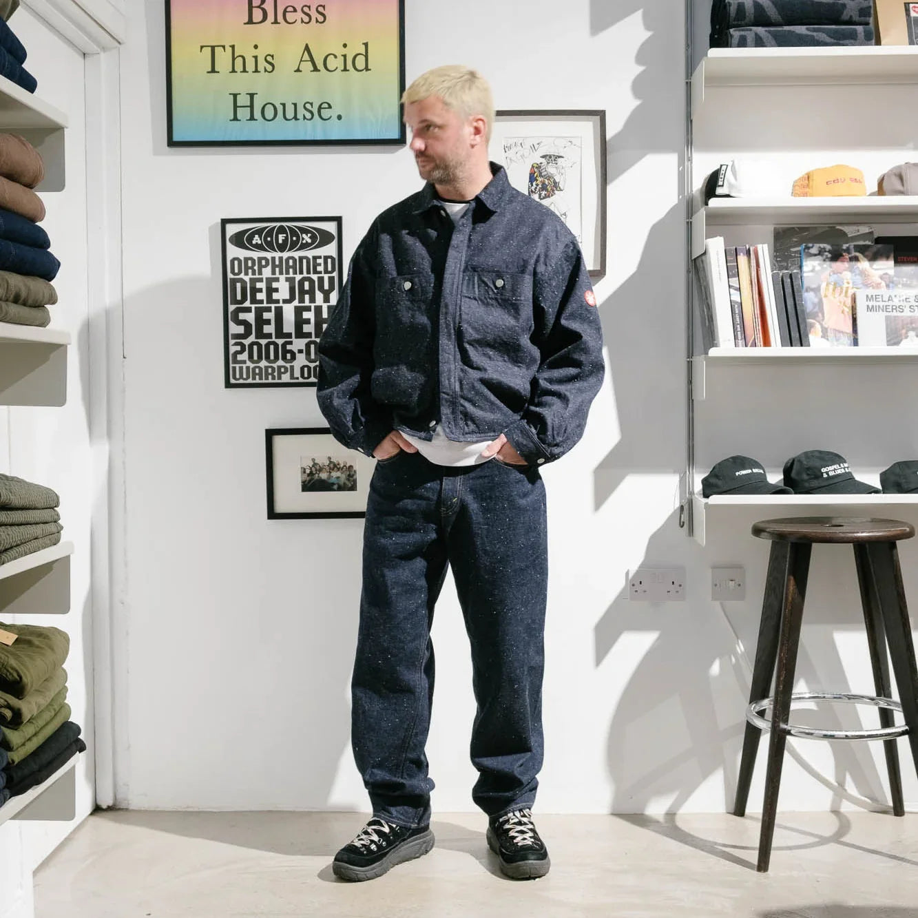 Cav Empt Nep Denim Trucker Jacket - Indigo