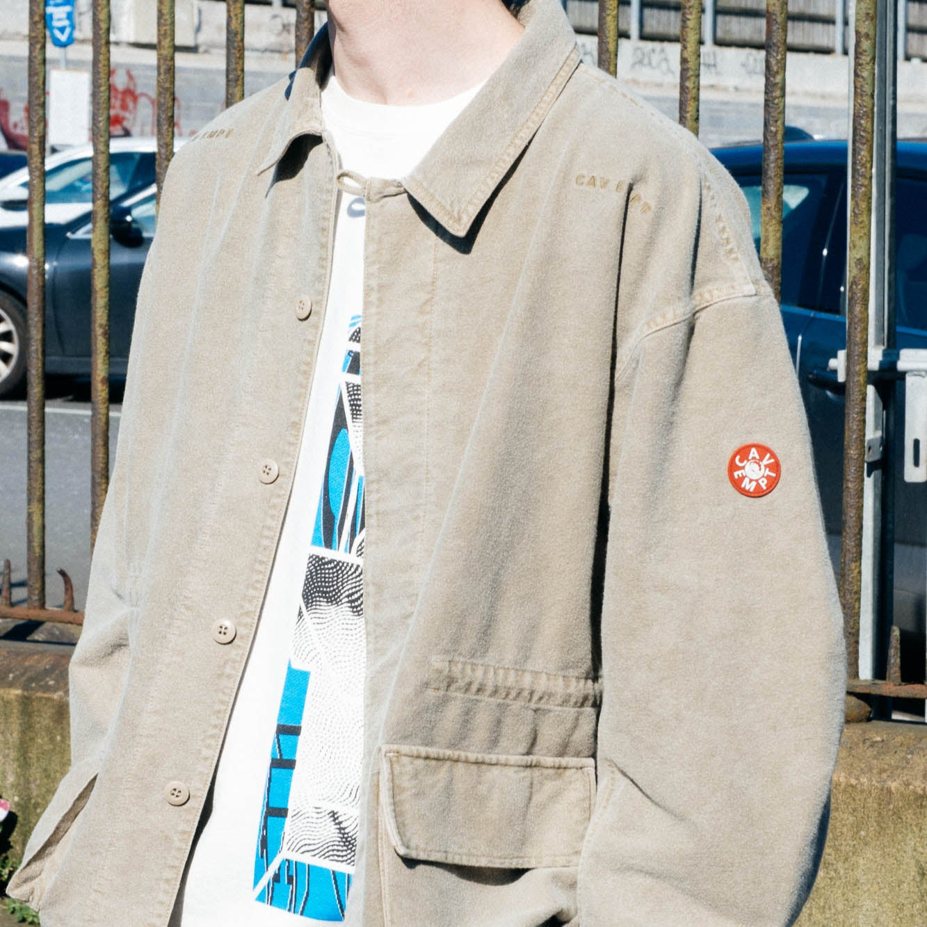 Cav Empt Overdye Cotton Flannel Easy BDU Jacket - Beige