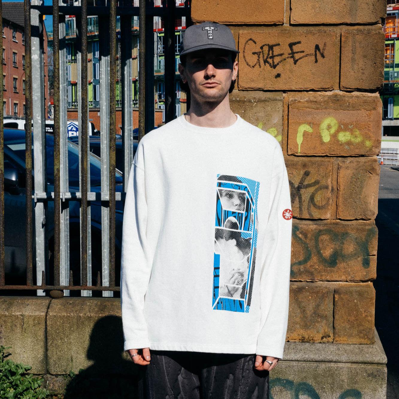 Cav Empt Washed ⋂HAN⋂ Long Sleeve - White - Never Never