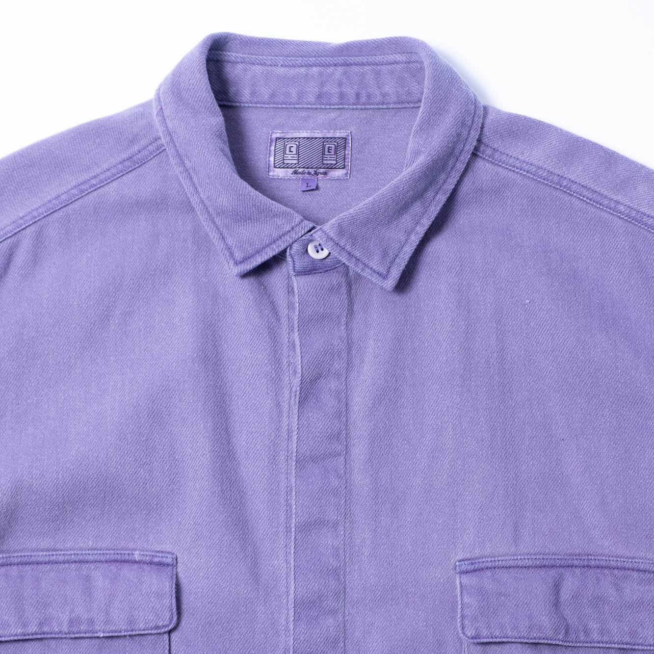 Cav Empt Overdye Cotton Twill Big Shirt - Purple