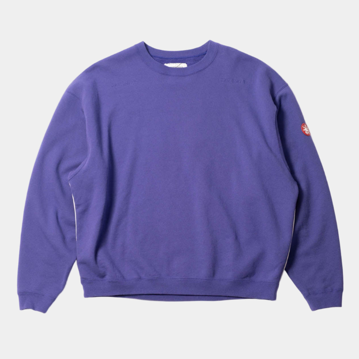 Cav Empt Solid Loose Crew Neck Sweater - Purple