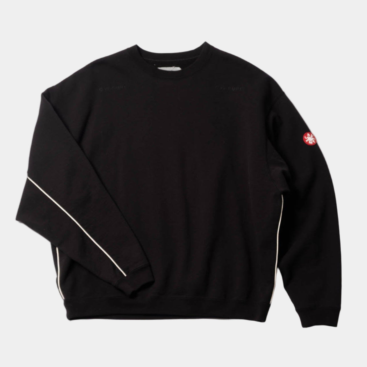 Cav Empt Solid Loose Crew Neck Sweater - Black