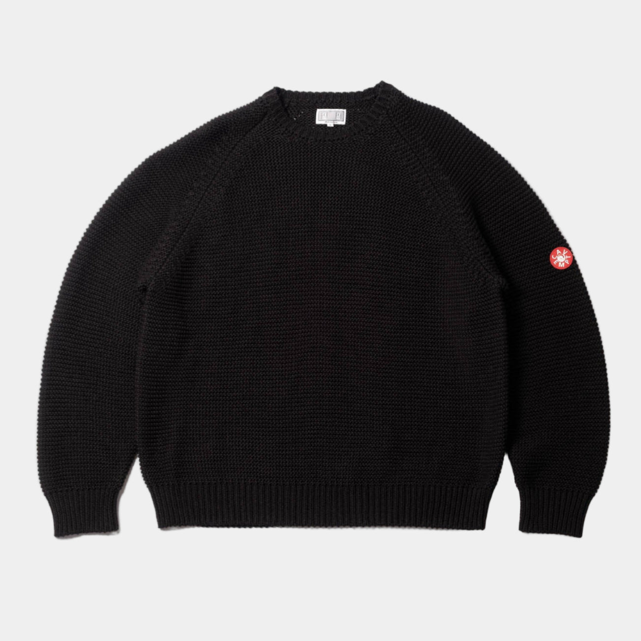 Cav Empt Raglan Cotton Knit Sweater - Black