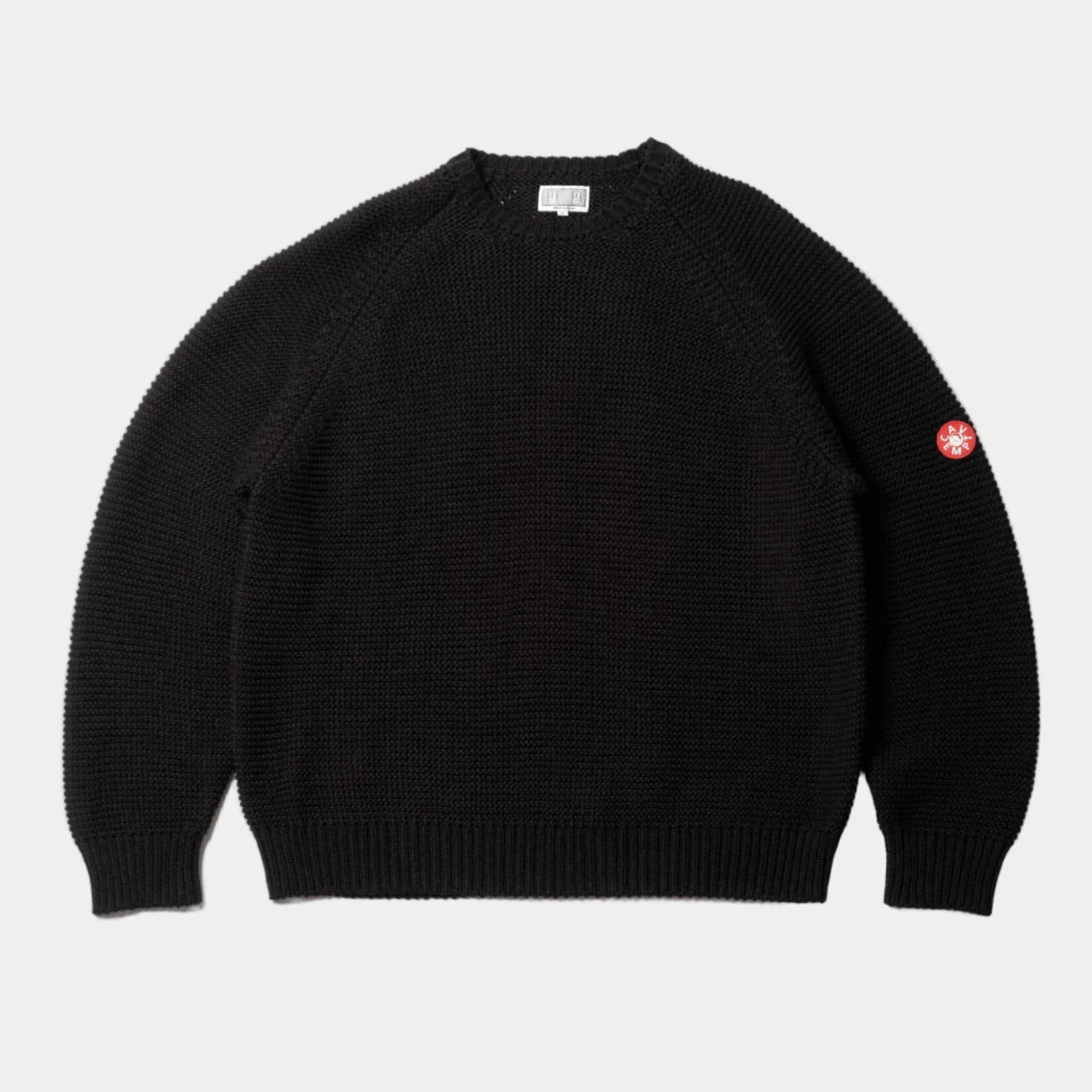 Cav Empt Raglan Cotton Knit Sweater - Black