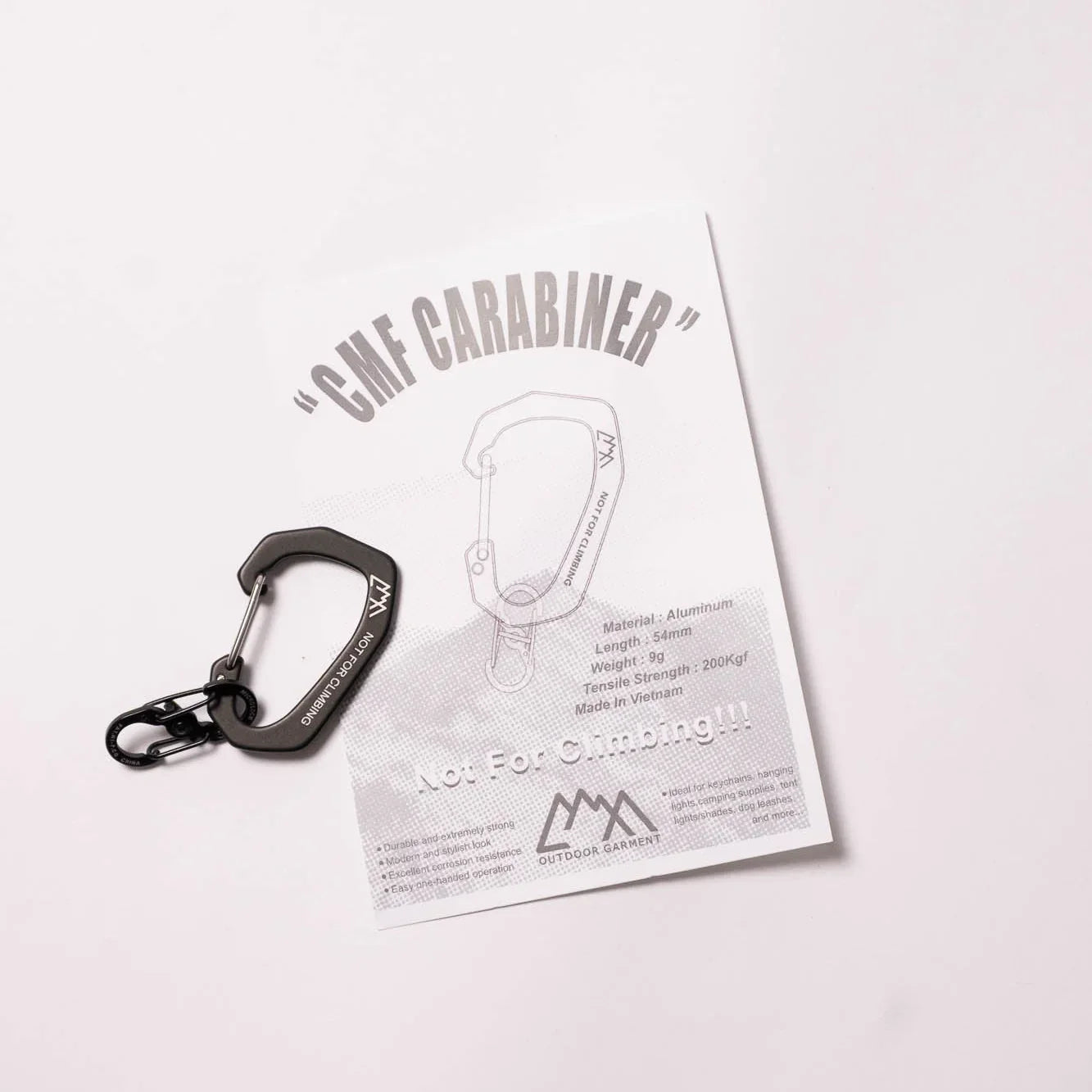 CMF Comfy Outdoor Garment Carabiner - Black