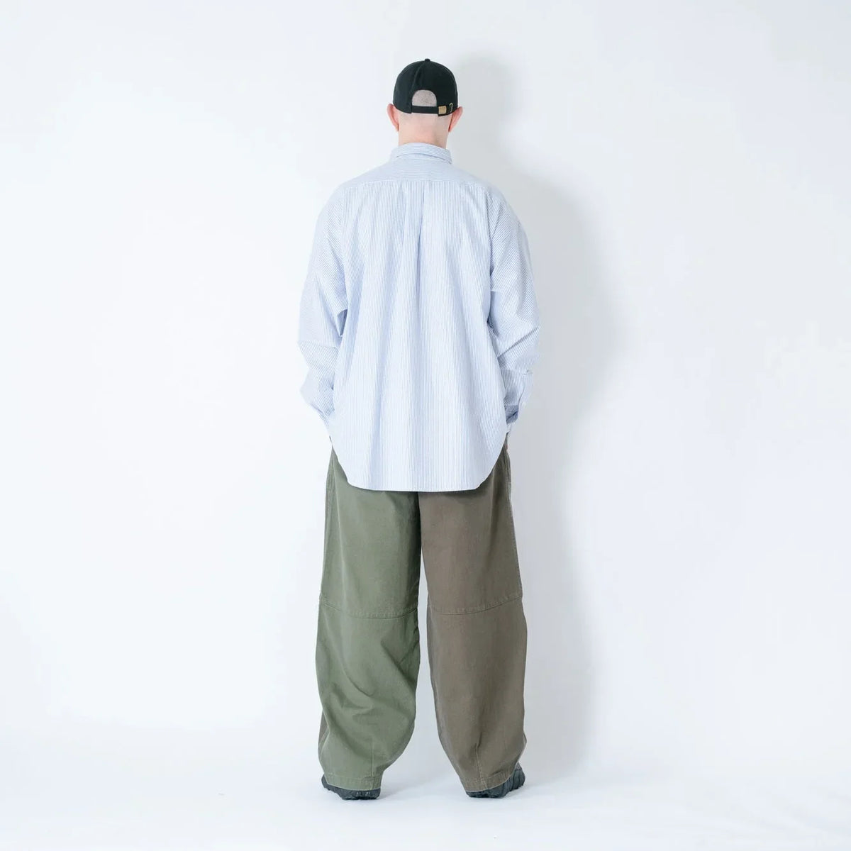 Anglan Panel Mix Balloon Balloon Pants - Khaki