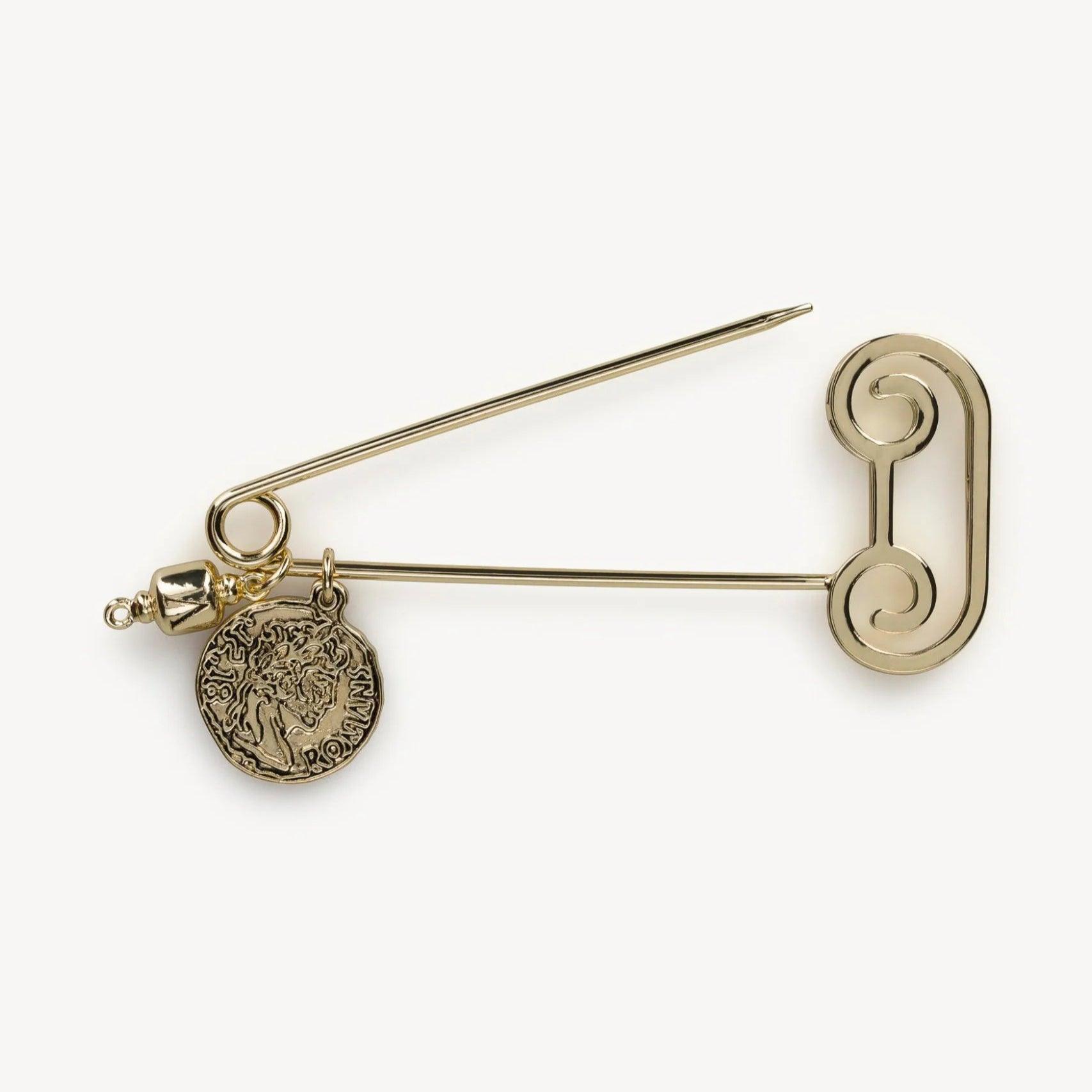 Aries Column Safety Pin - Gold - Never Never