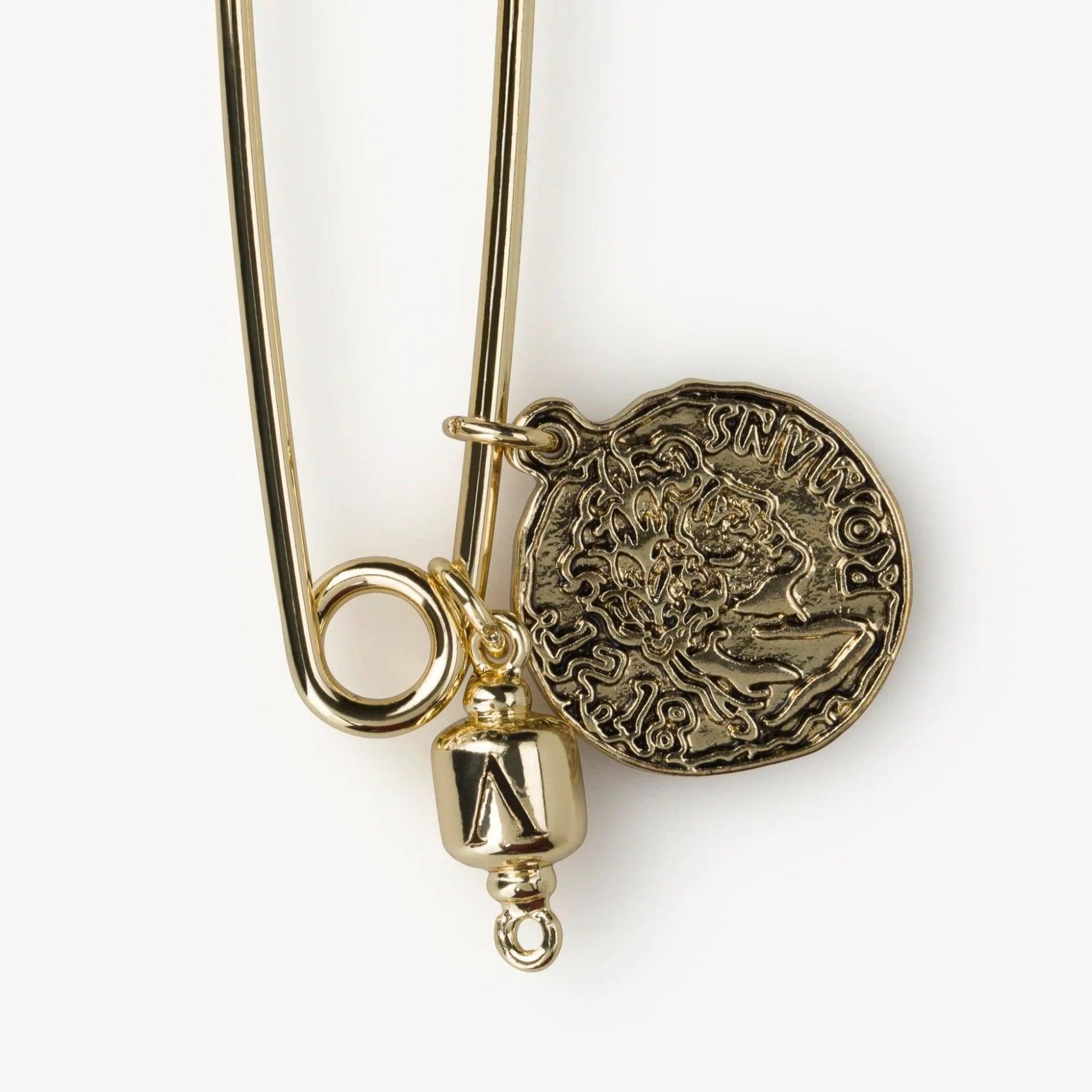 Aries Column Safety Pin - Gold - Never Never