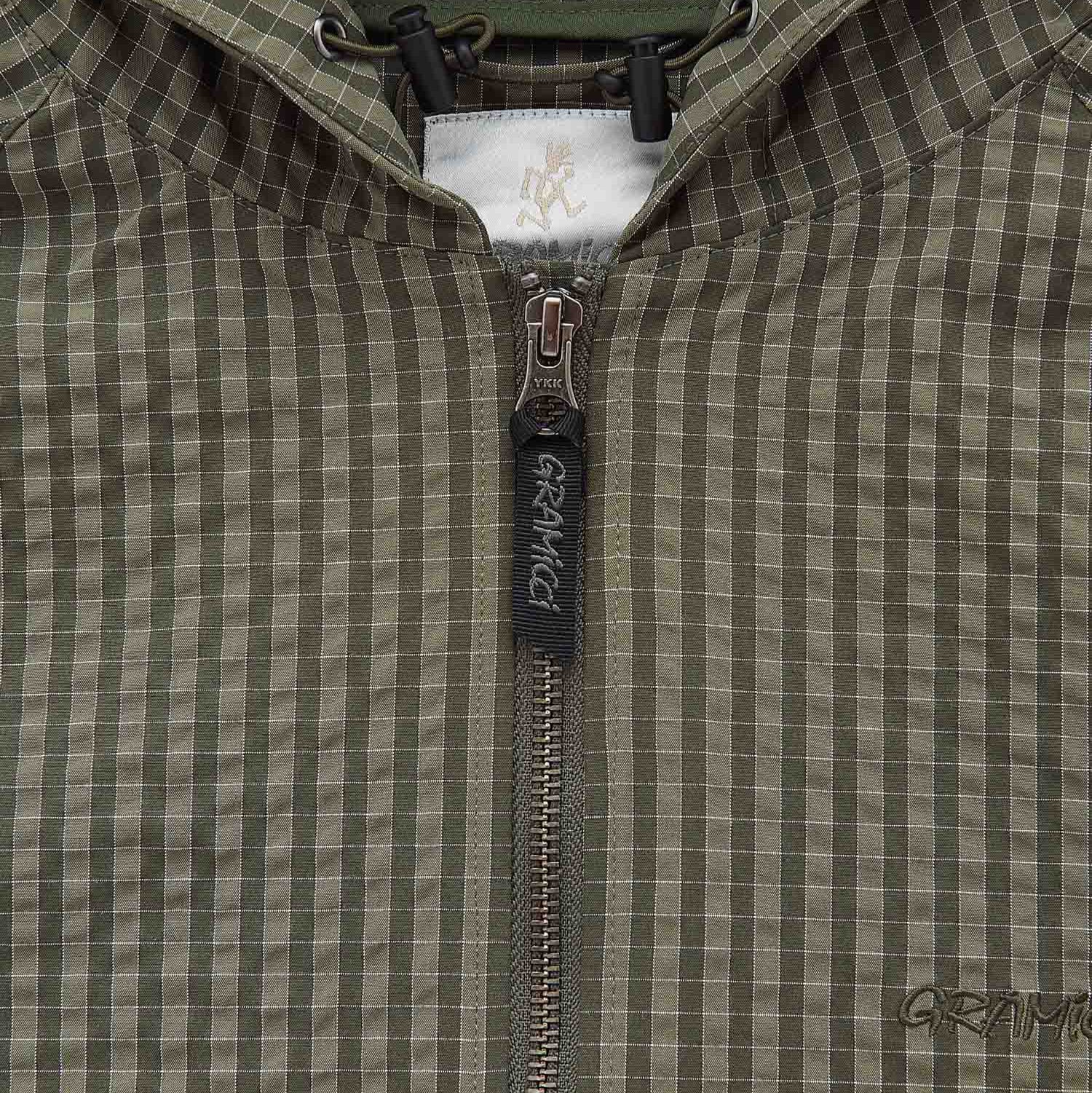 Gramicci Northside Plaid Hooded Jacket - Olive