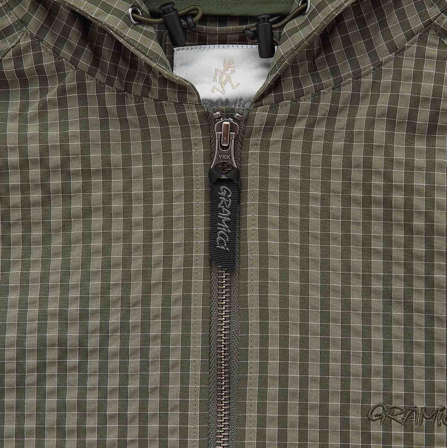 Gramicci Northside Plaid Hooded Jacket - Olive