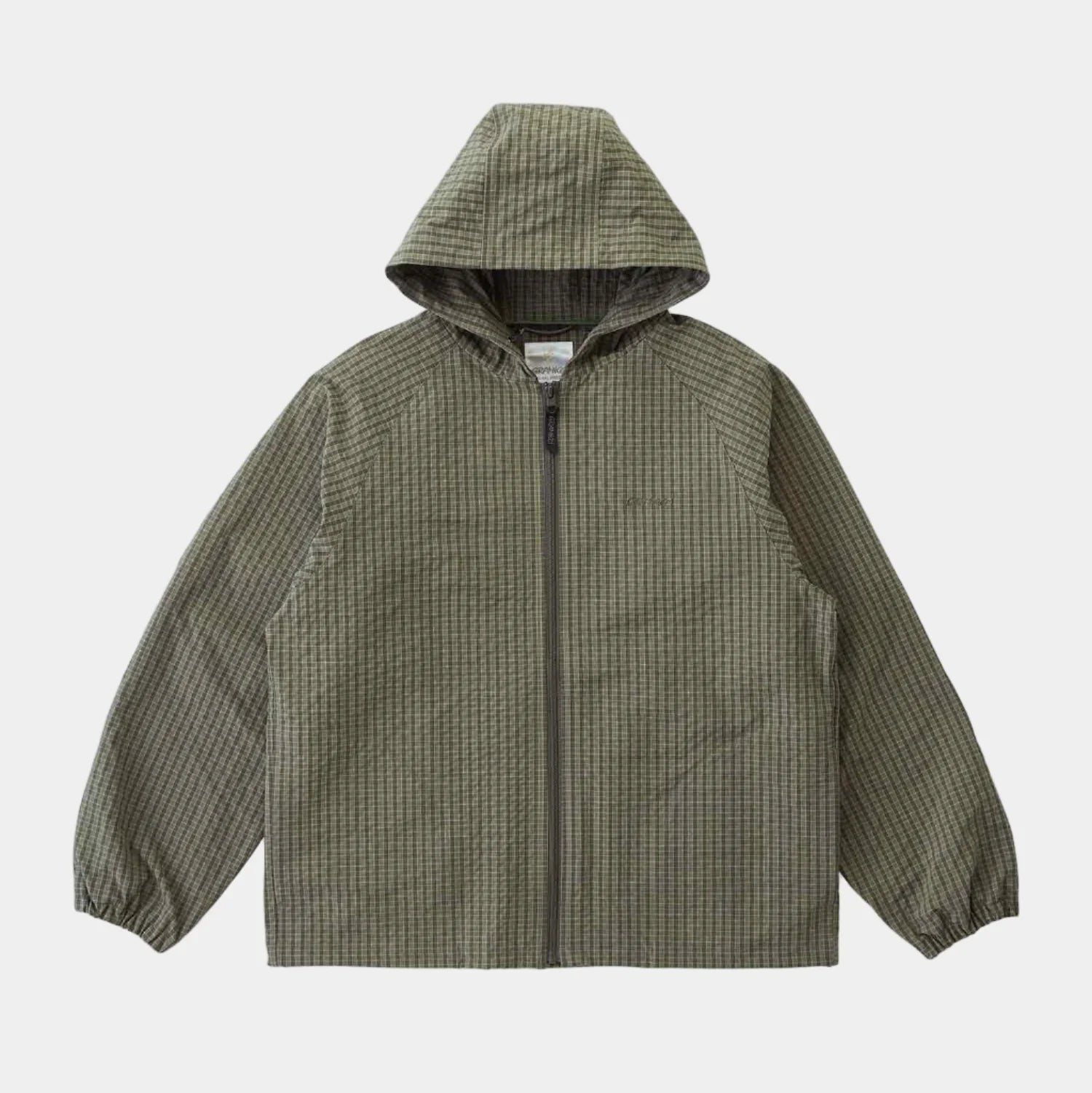 Gramicci Northside Plaid Hooded Jacket - Olive