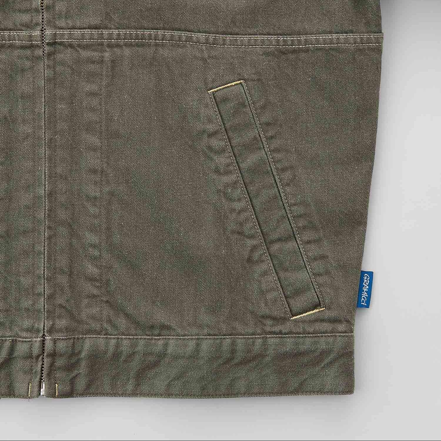 Gramicci Japanese Slub Denim Jacket - Dark Sage