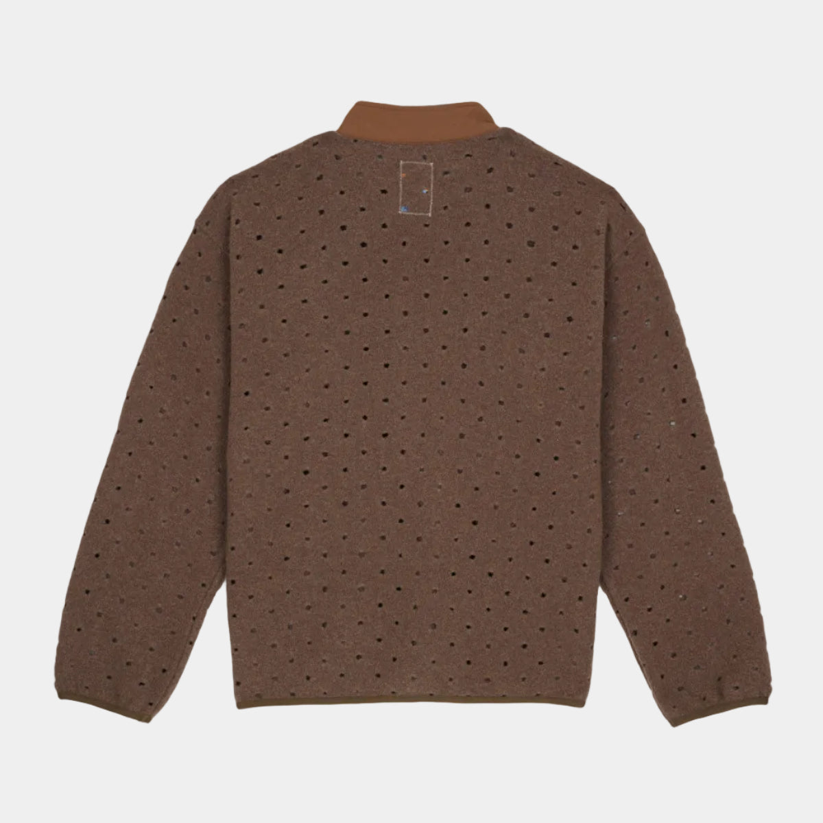 Brain Dead Hole Mock Neck Pullover - Brown