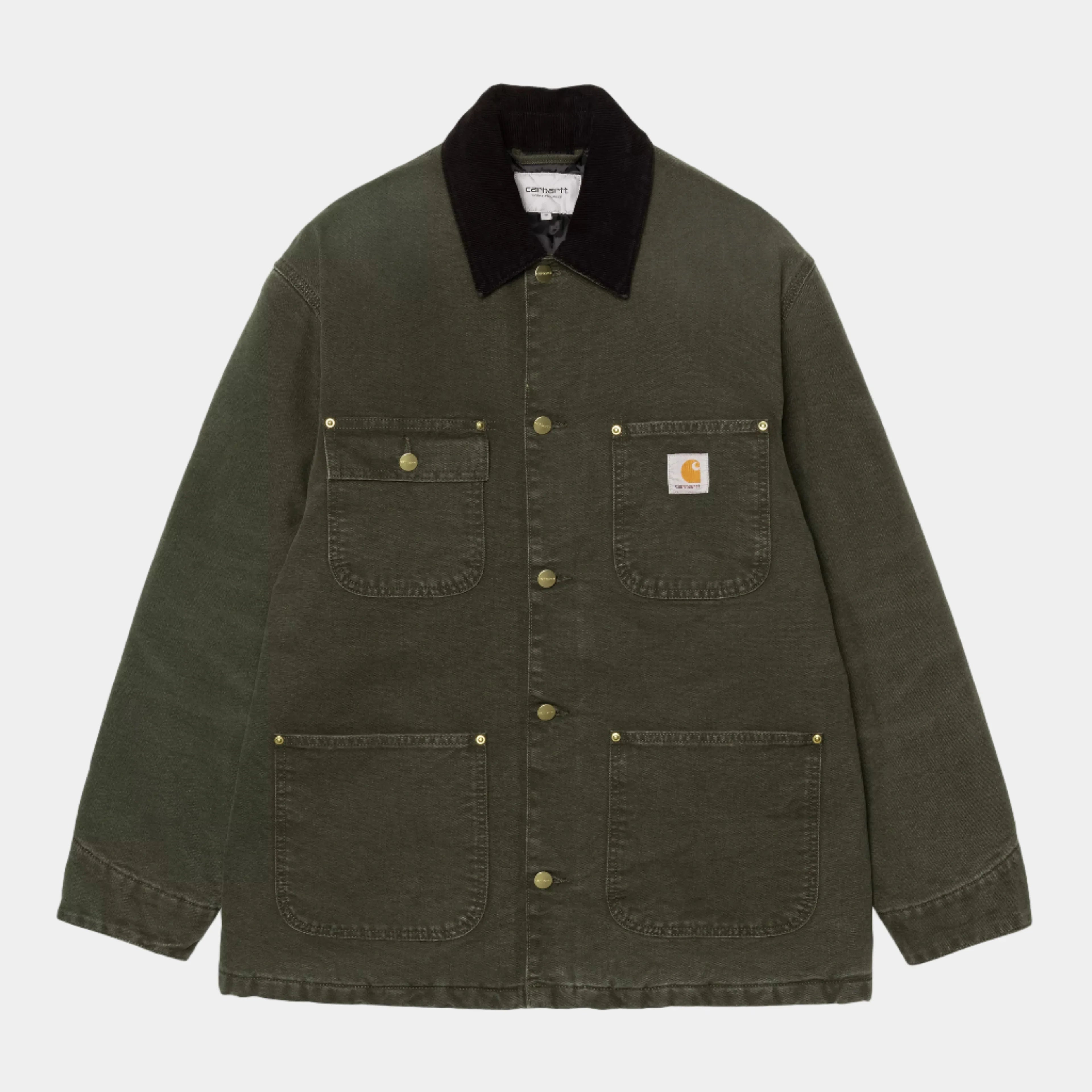 Carhartt WIP OG Chore Coat - Olive/Black Stone Canvas