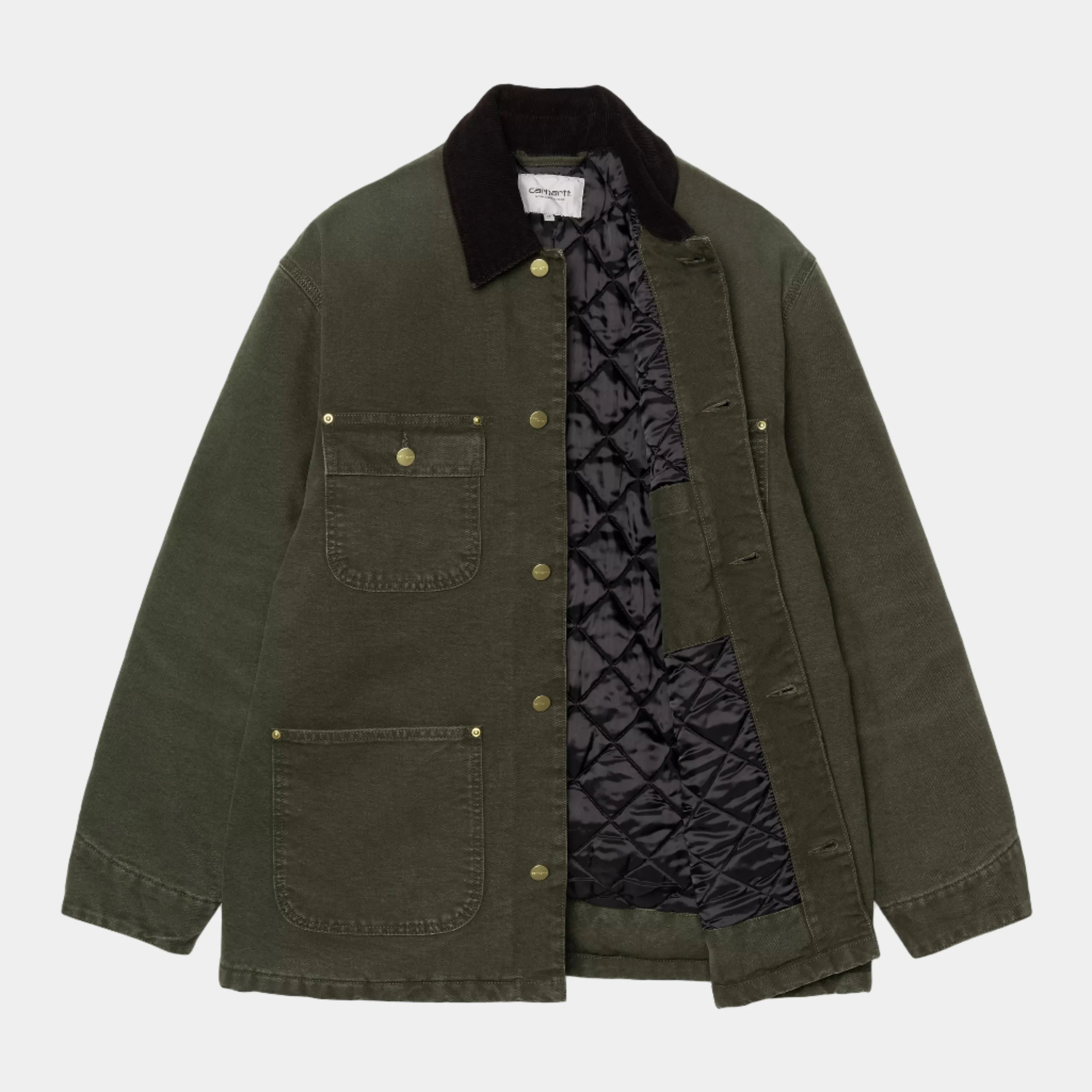 Carhartt WIP OG Chore Coat - Olive/Black Stone Canvas