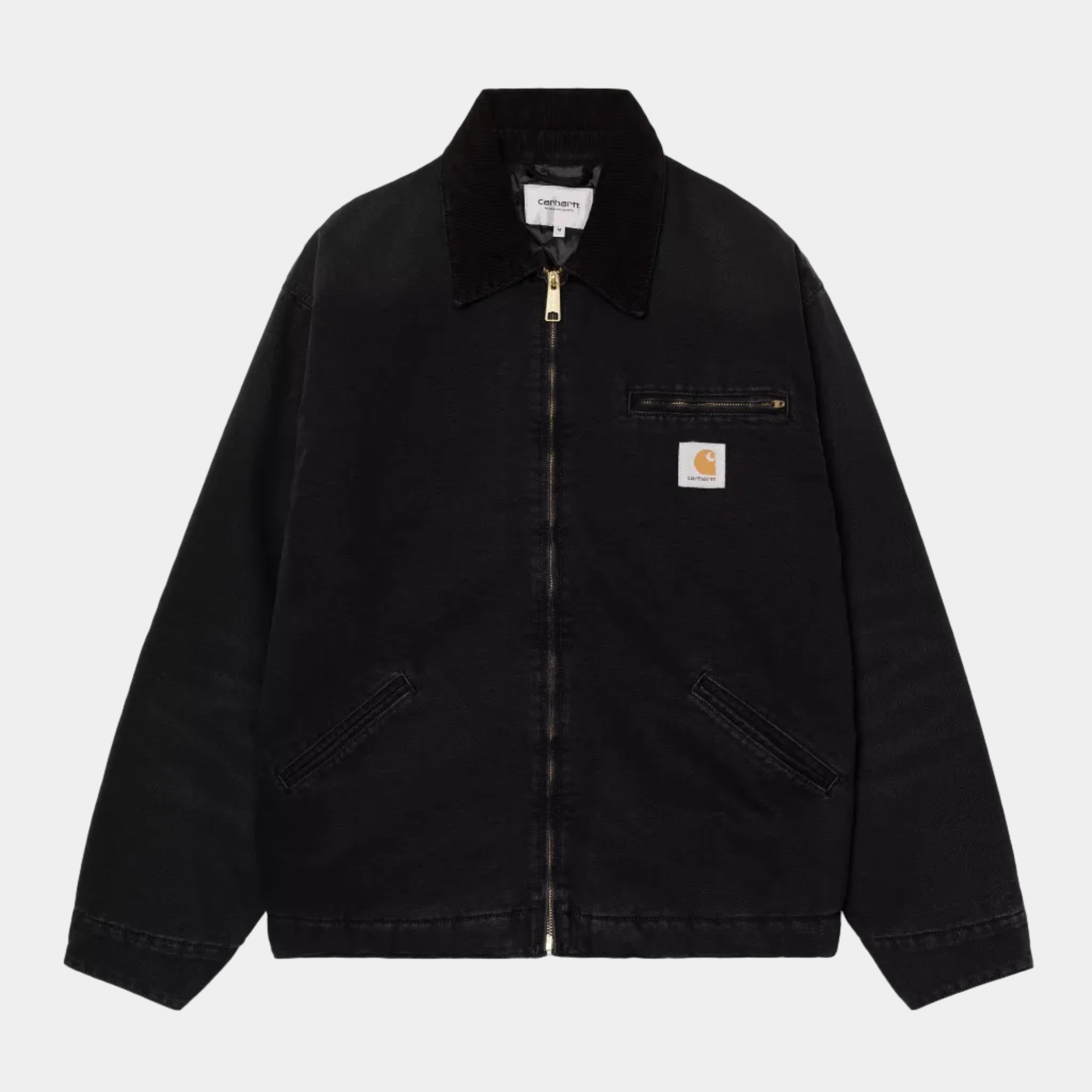 Carhartt WIP OG Detroit Dearborn Jacket (Winter) - Black / Black Stone Canvas