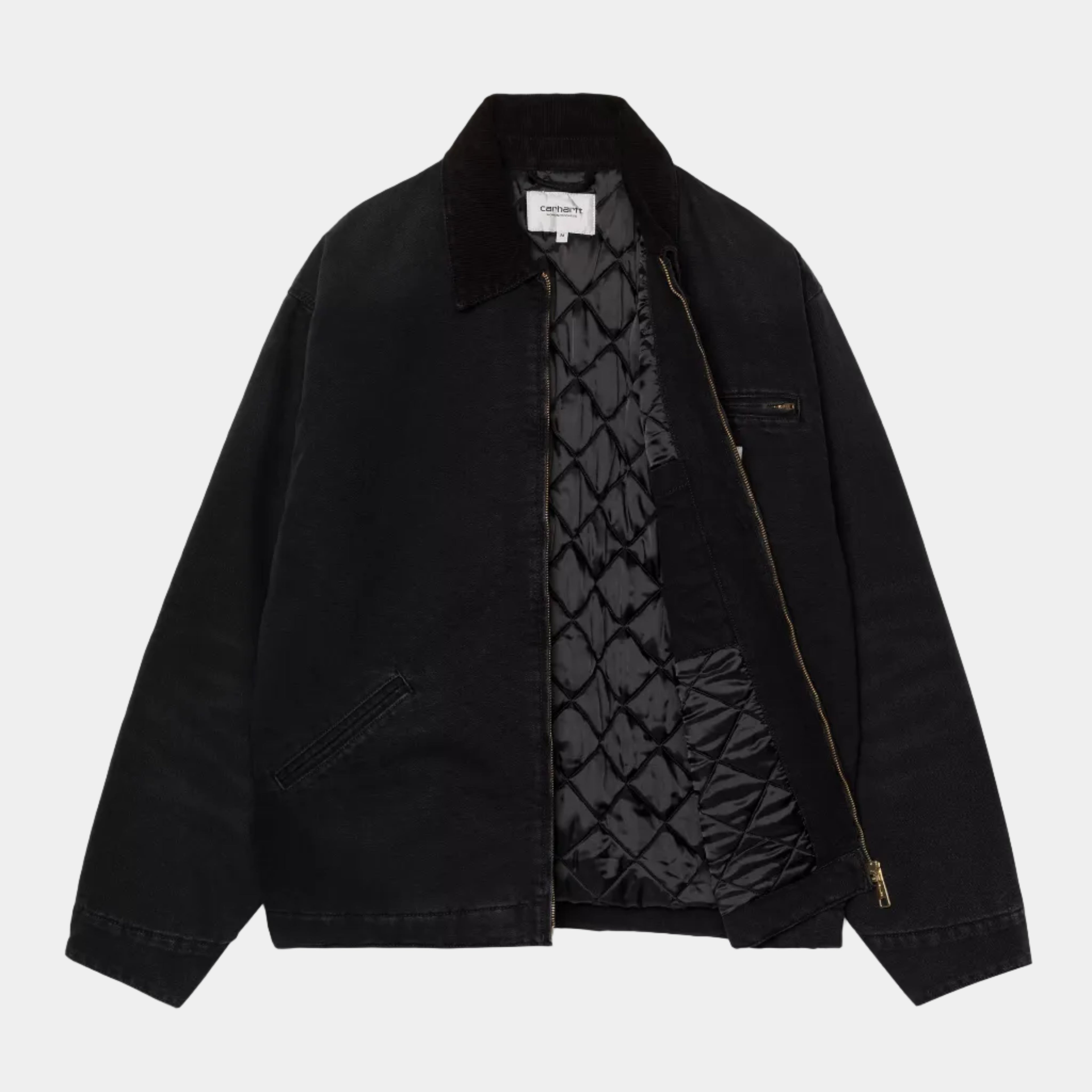 Carhartt WIP OG Detroit Dearborn Jacket (Winter) - Black / Black Stone Canvas