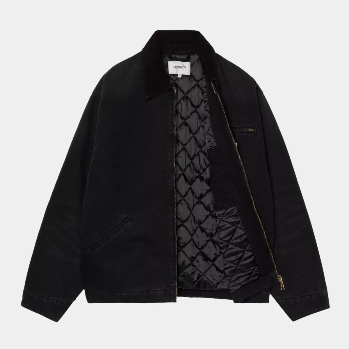 Carhartt WIP OG Detroit Jacket (Winter) - Dearborn Canvas Black / Black Stone Canvas