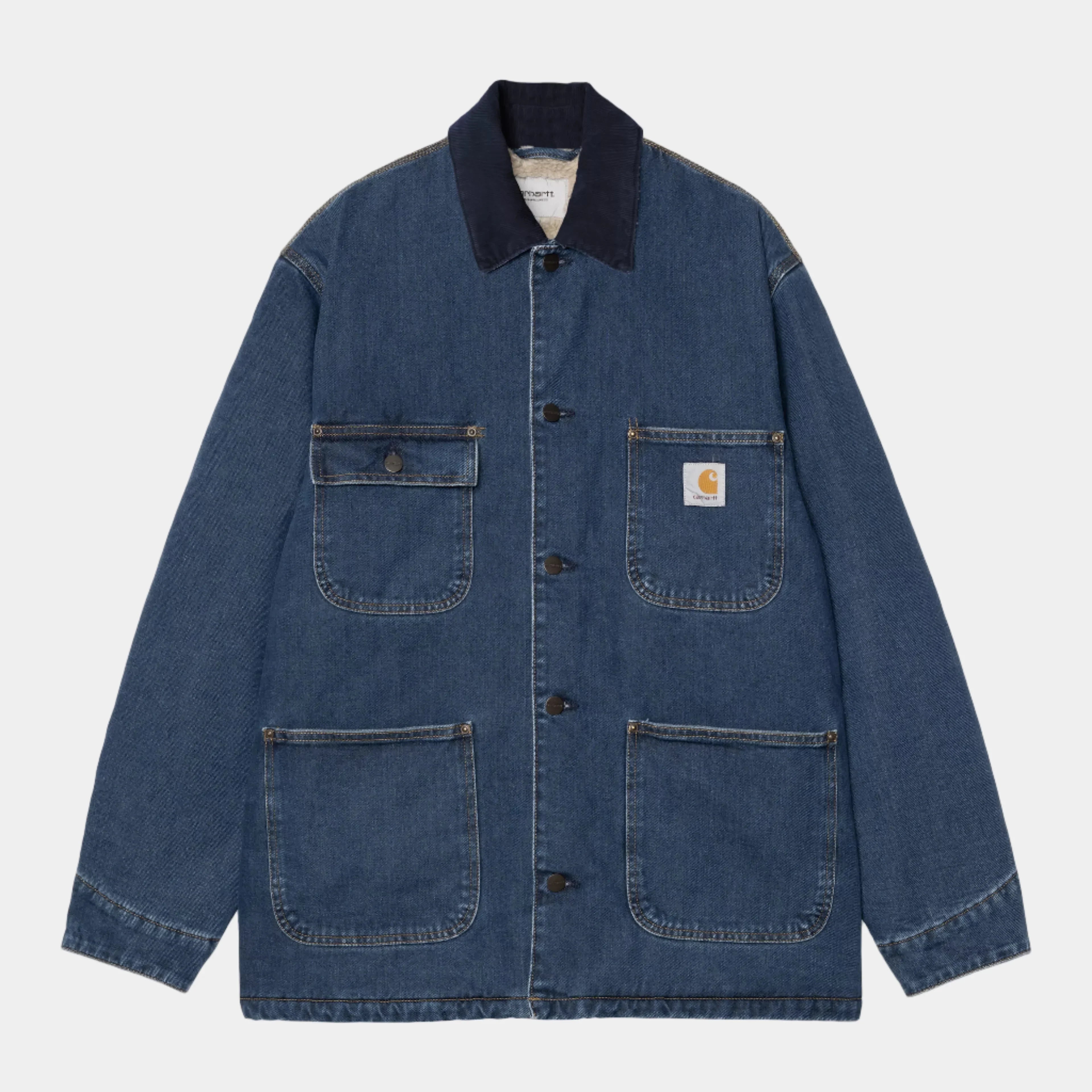Carhartt WIP OG Chore Coat - Blue/Dark Navy Stone Washed