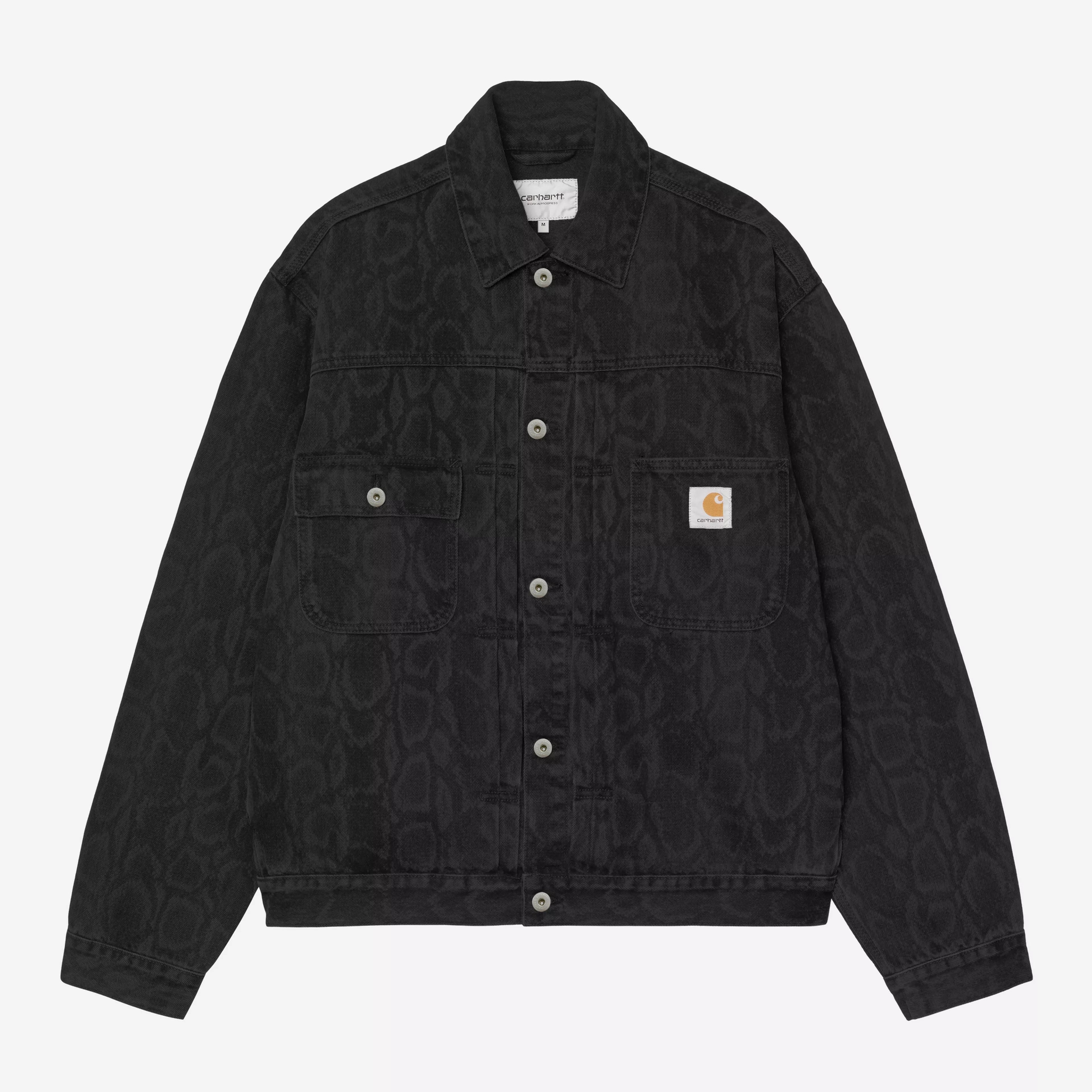 Carhartt WIP Belmar Jacket - Snake Camo Black Stone Washed