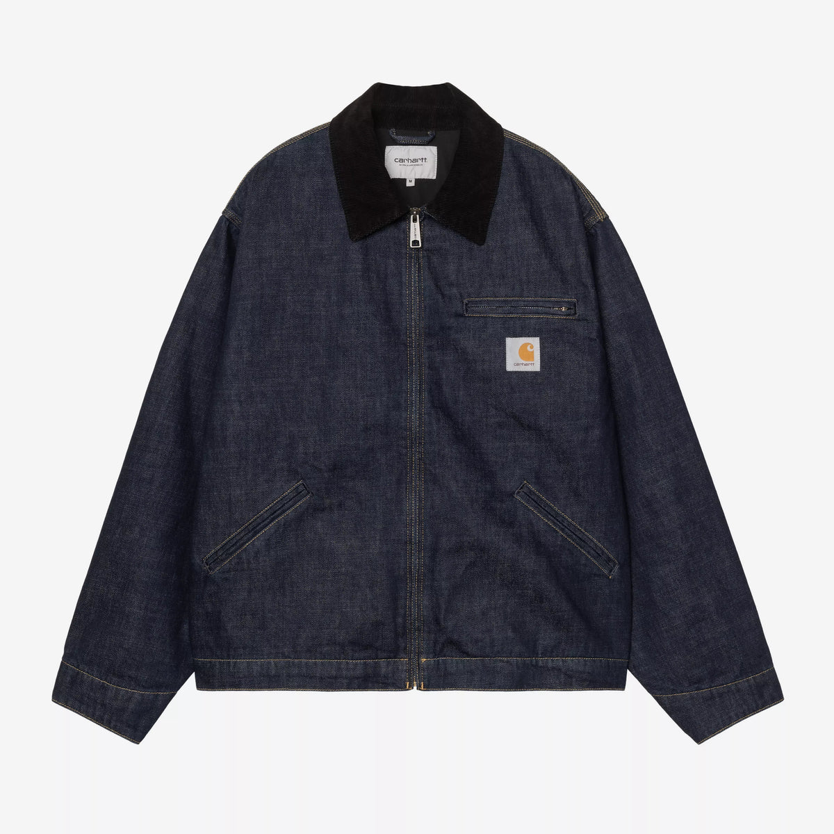 Carhartt WIP OG Detroit Jacket (Winter) - Smith Denim Blue/Black Rinsed
