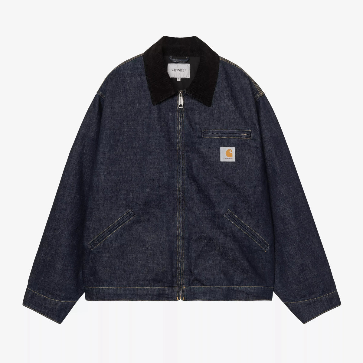 Carhartt WIP OG Detroit Jacket (Winter) - Smith Denim Blue/Black Rinsed