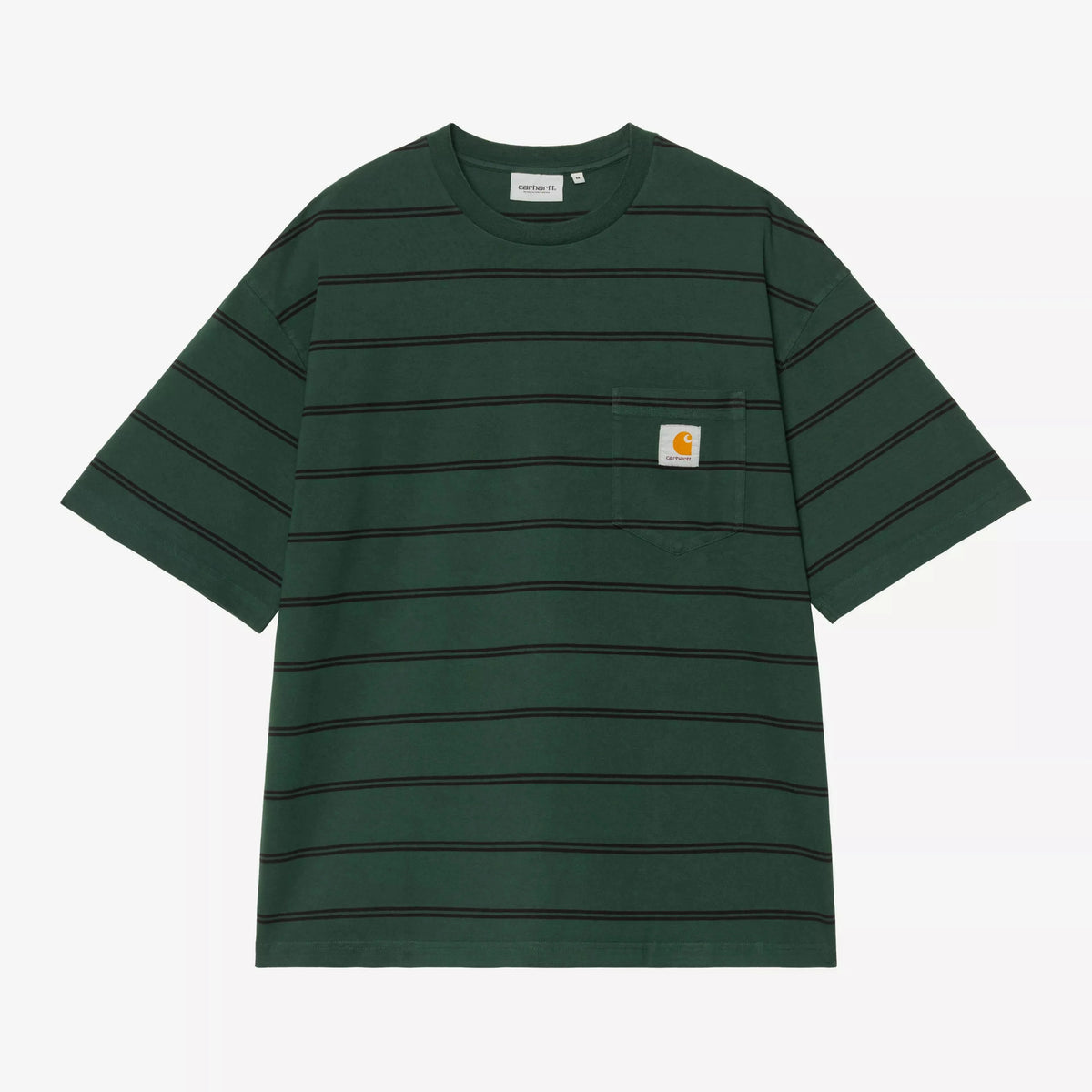 Carhartt WIP Cardona Pocket T-Shirt - Cardona Stripe/Natural/Dark Scarab