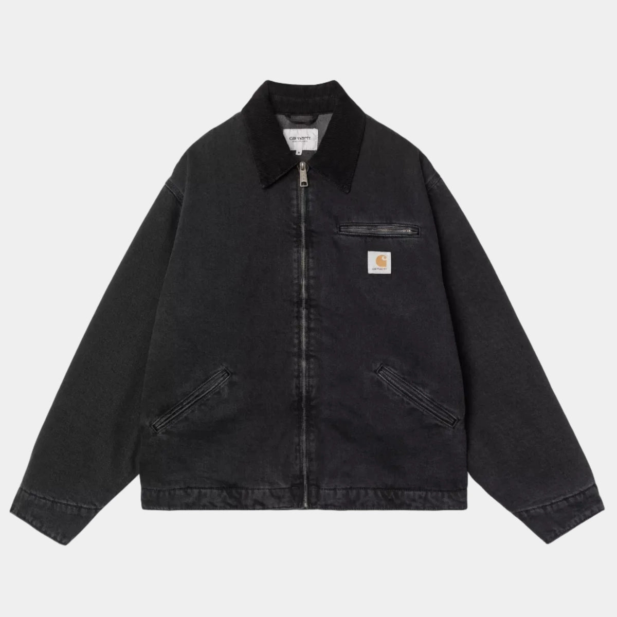 Carhartt WIP OG Detroit Jacket (Winter) - Smith Denim Black/Black Stone Washed