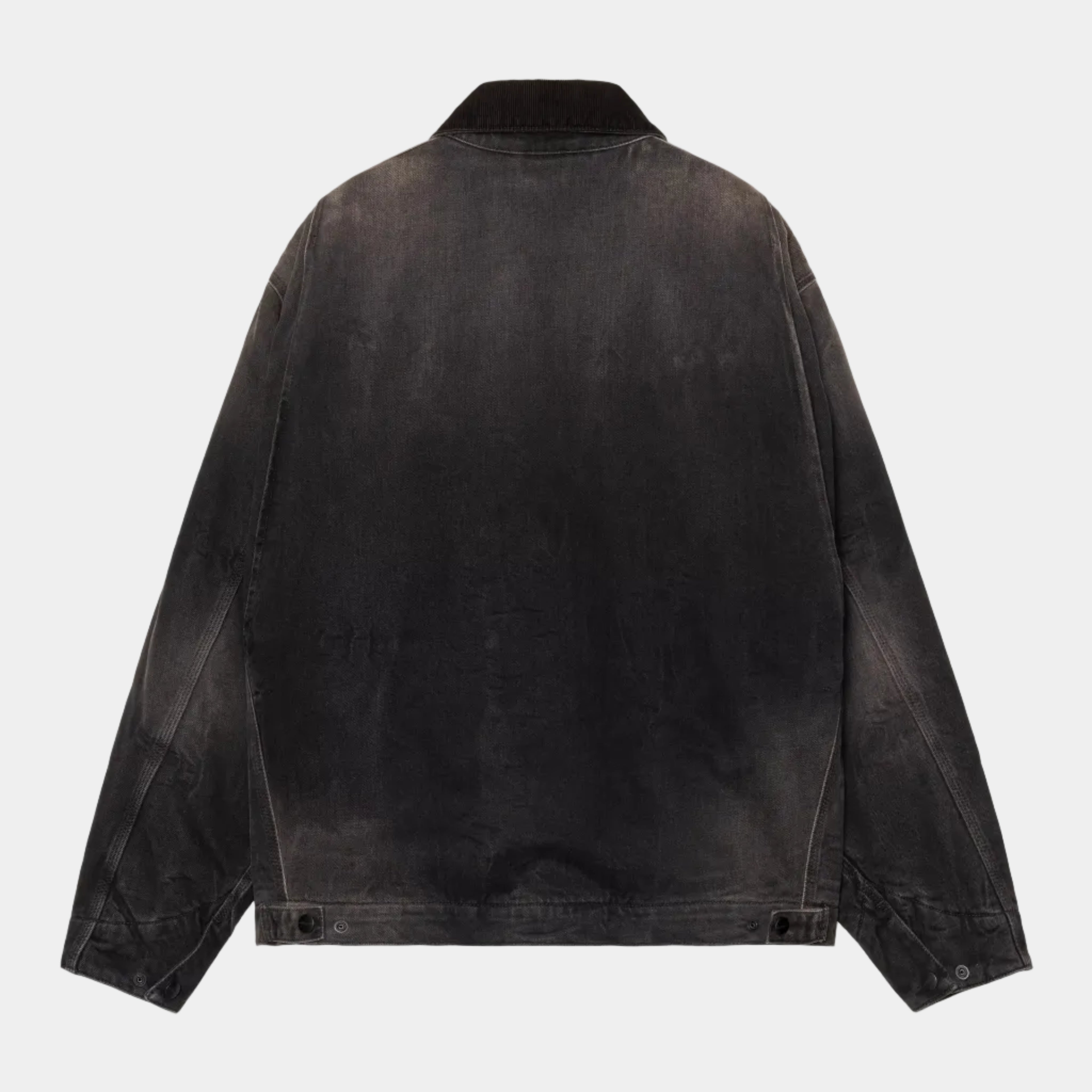 Carhartt WIP OG Detroit Smith Denim Jacket (Winter) - Black/Black Tobacco Used Wash