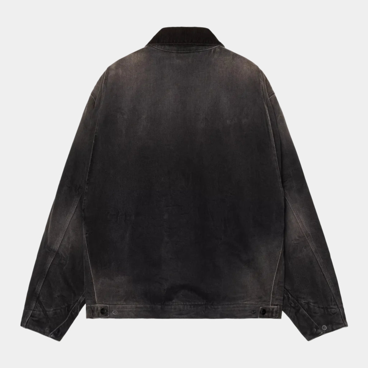 Carhartt WIP OG Detroit Jacket (Winter) - Smith Denim Black/Black Tobacco Used Wash