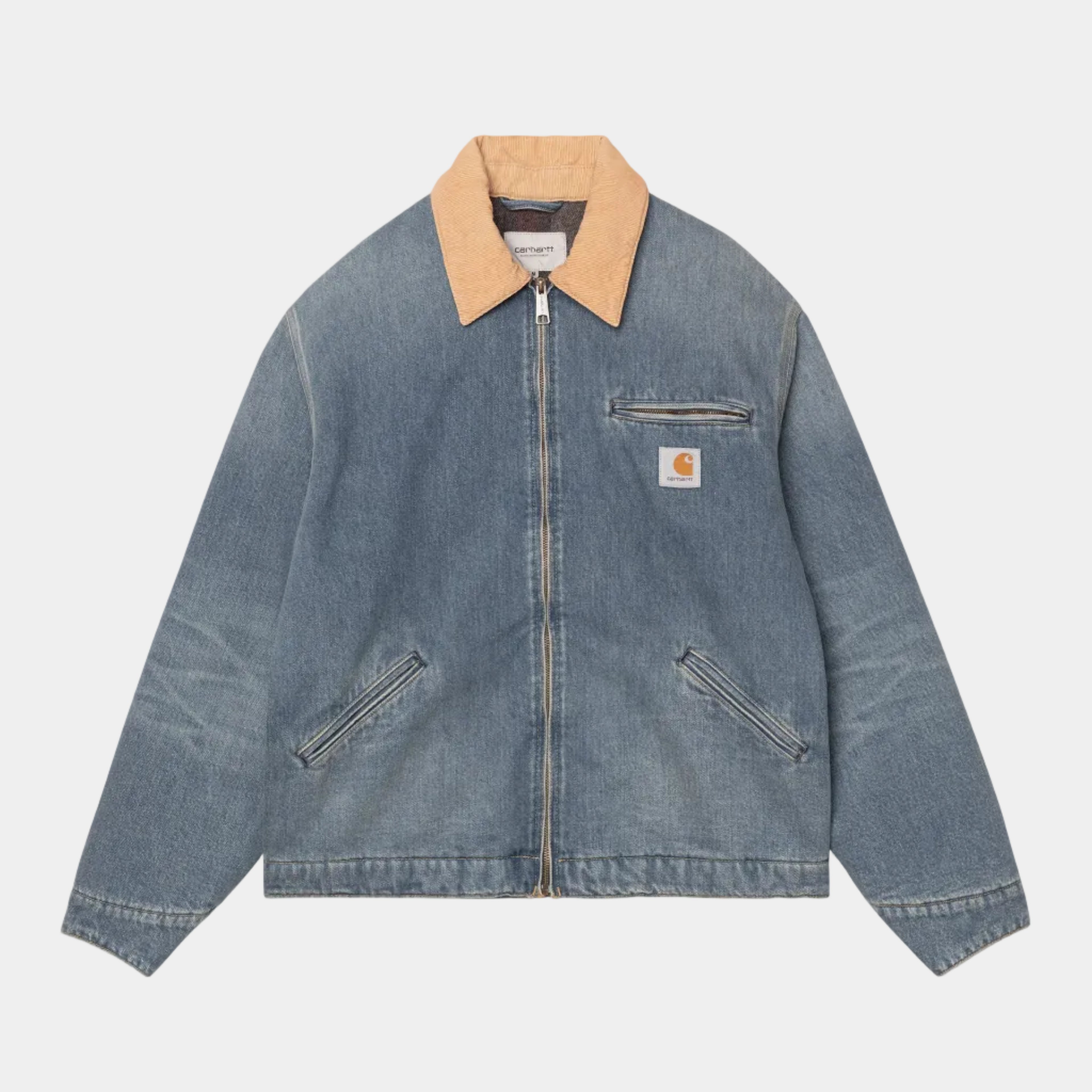 Carhartt WIP OG Detroit Jacket (Winter) - Smith Denim Blue/Dusty H Brown Old Used Wash
