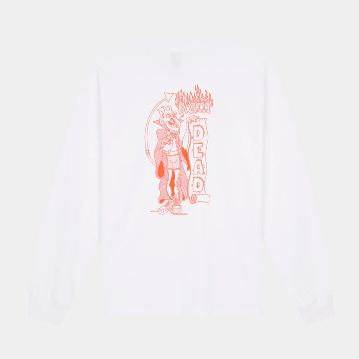 Brain Dead Judgement LS T-Shirt - White