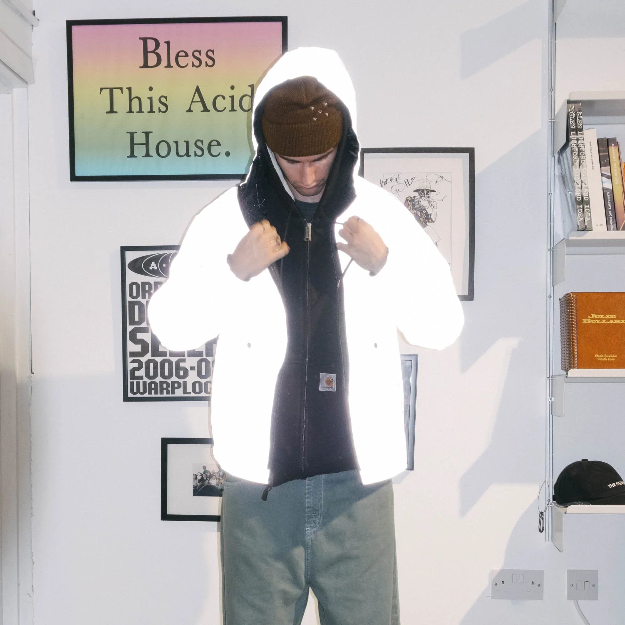Pop Trading Company Reversible Tech Jacket - Anthracite/Reflective