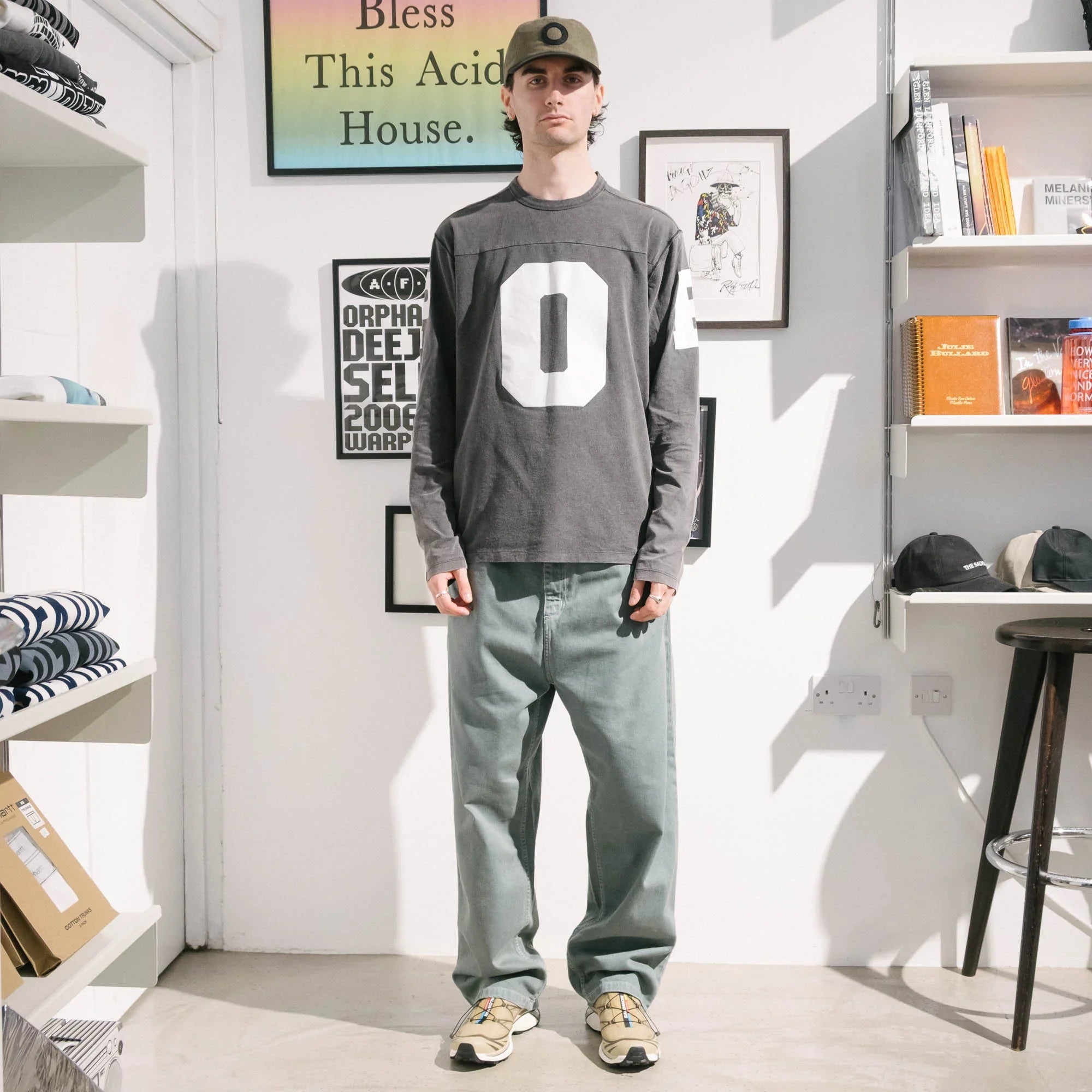 Pop Trading Company O Six Panel Hat - Olive/Black