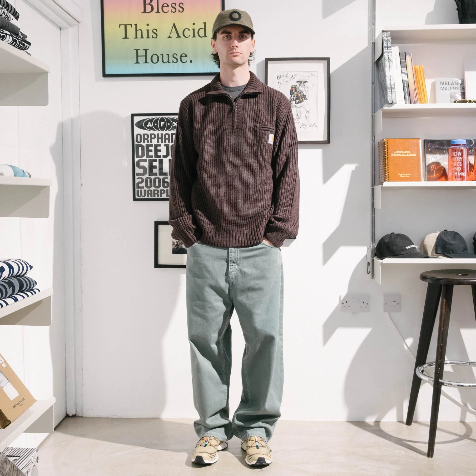 Carhartt WIP Detroit Half Zip Sweater - Palisander