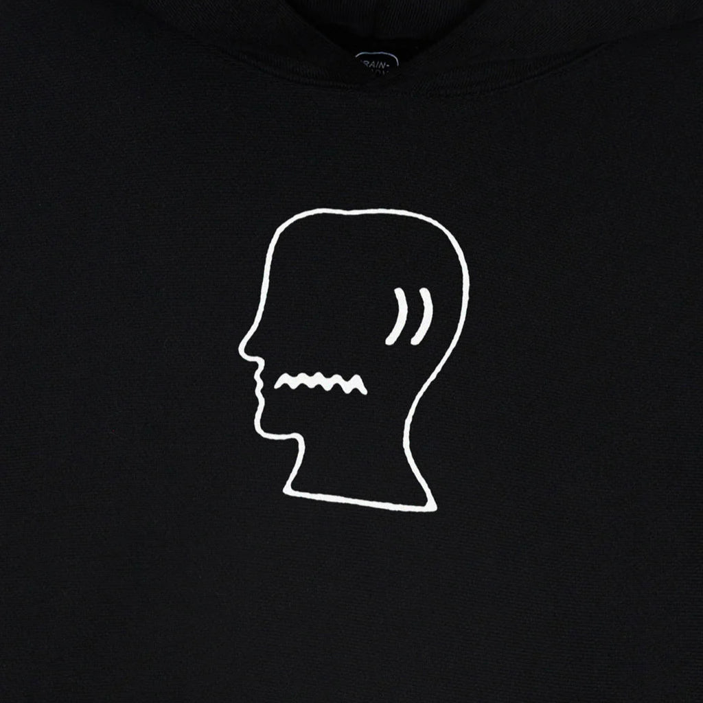 Brain Dead Logo Head Hoodie - Black