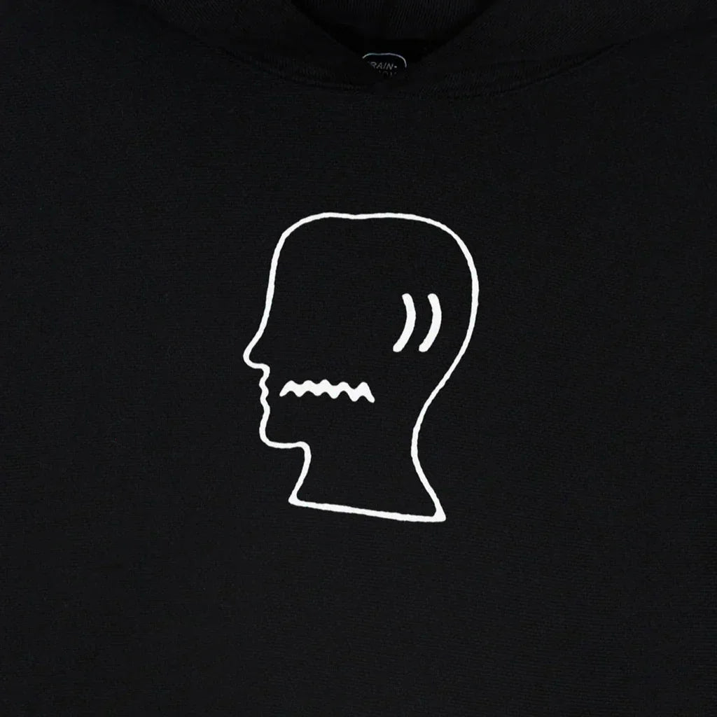 Brain Dead Logo Head Hoodie - Black